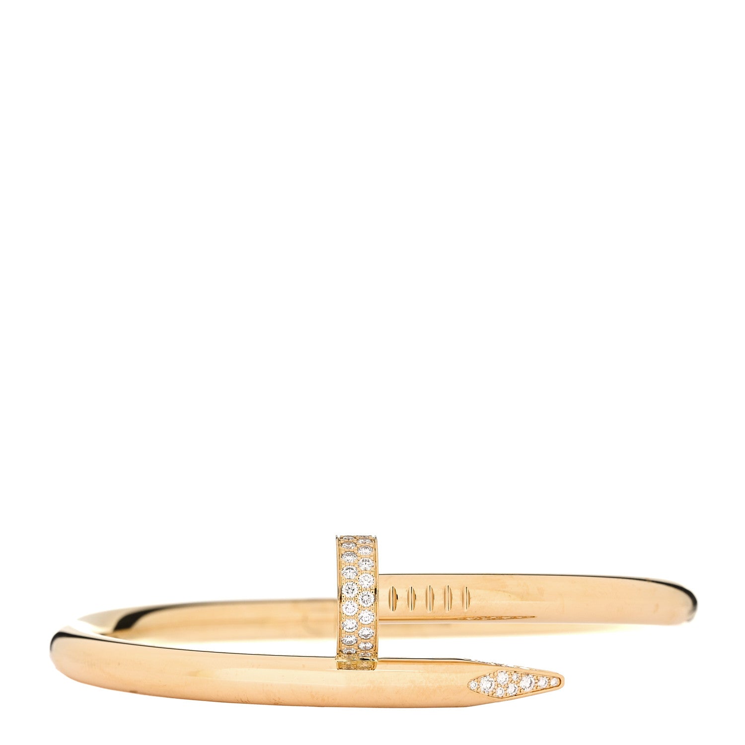 18K Yellow Gold Diamond Large Juste Un Clou Bracelet 18