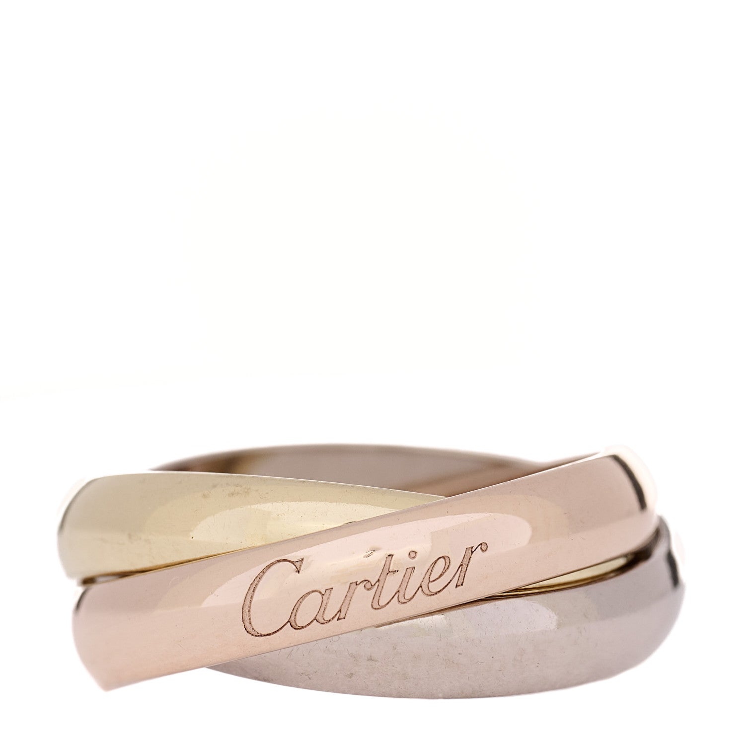 18K Pink Yellow White Gold Classic Trinity Ring 52 6