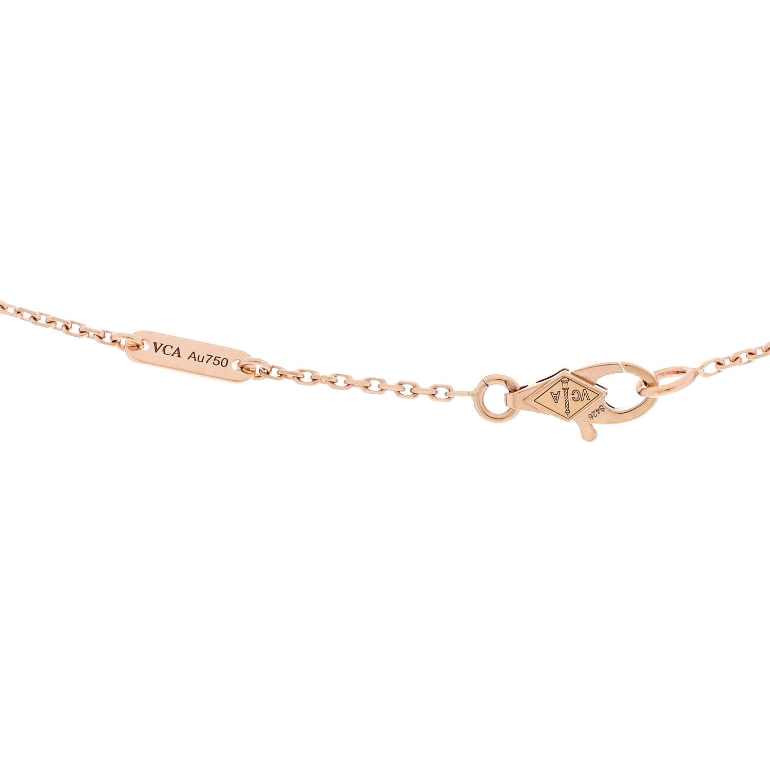18K Rose Gold Carnelian Sweet Alhambra Heart Pendant Necklace