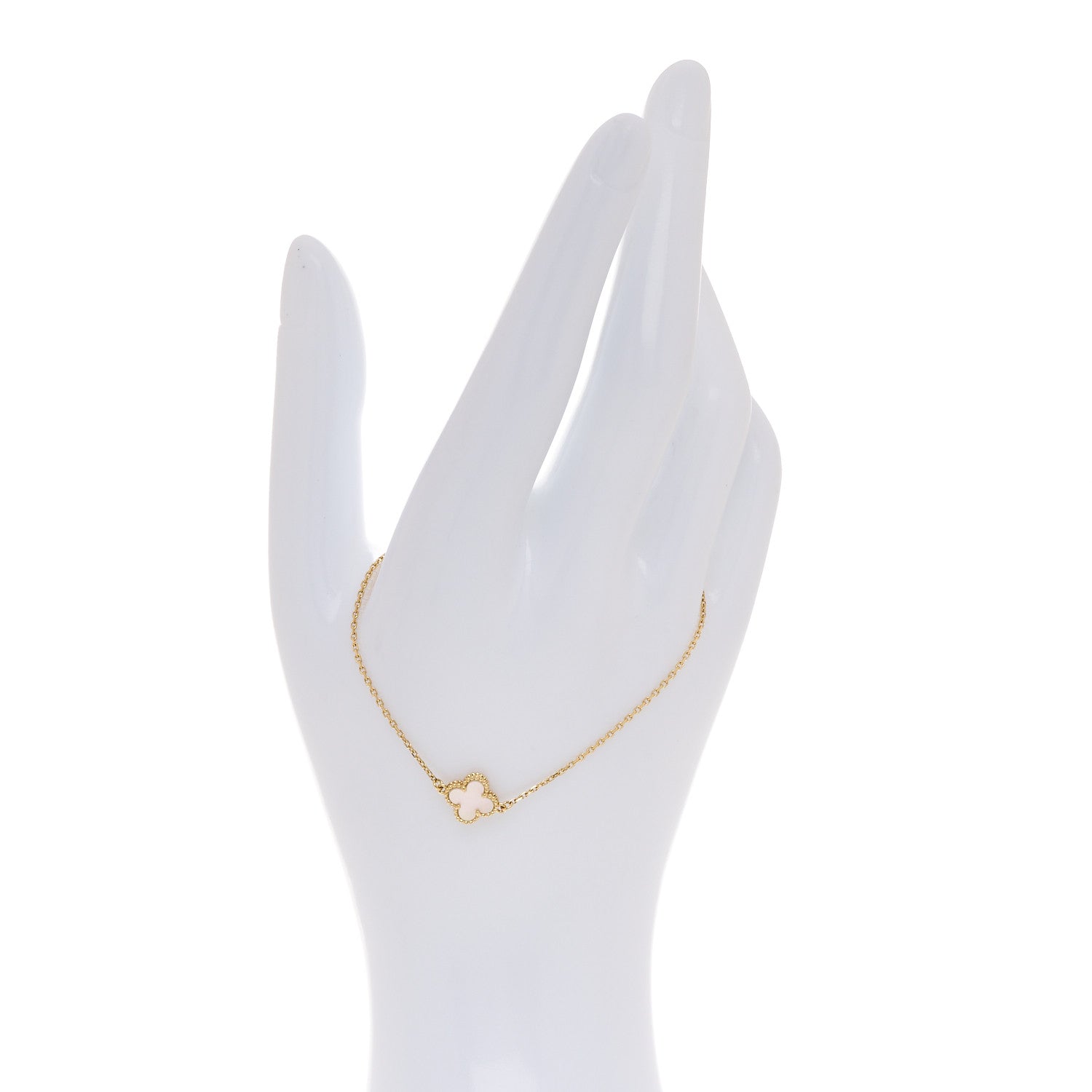 18K Yellow Gold Mother of Pearl Sweet Alhambra Bracelet