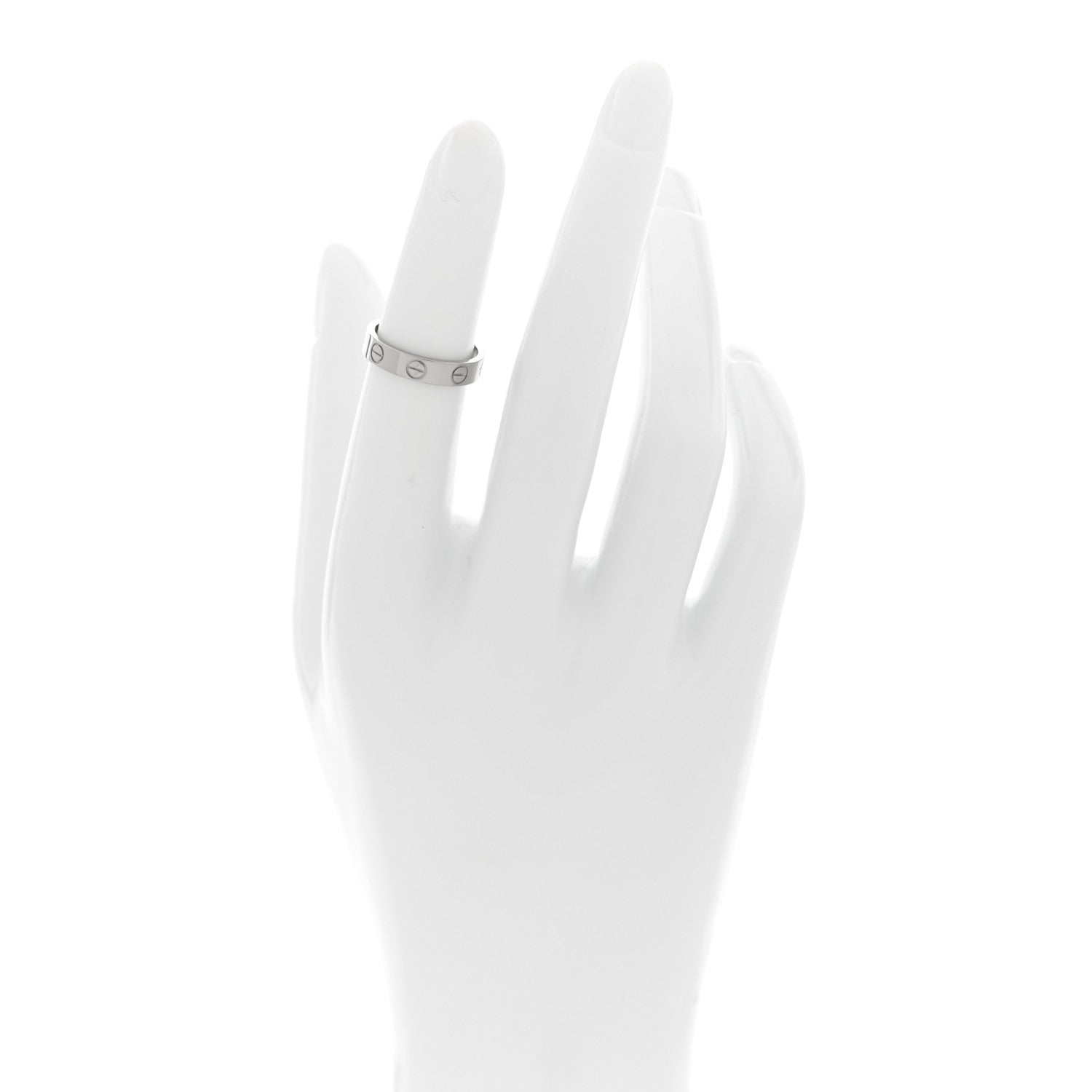 18K White Gold 3.5mm LOVE Wedding Band Ring 47 4