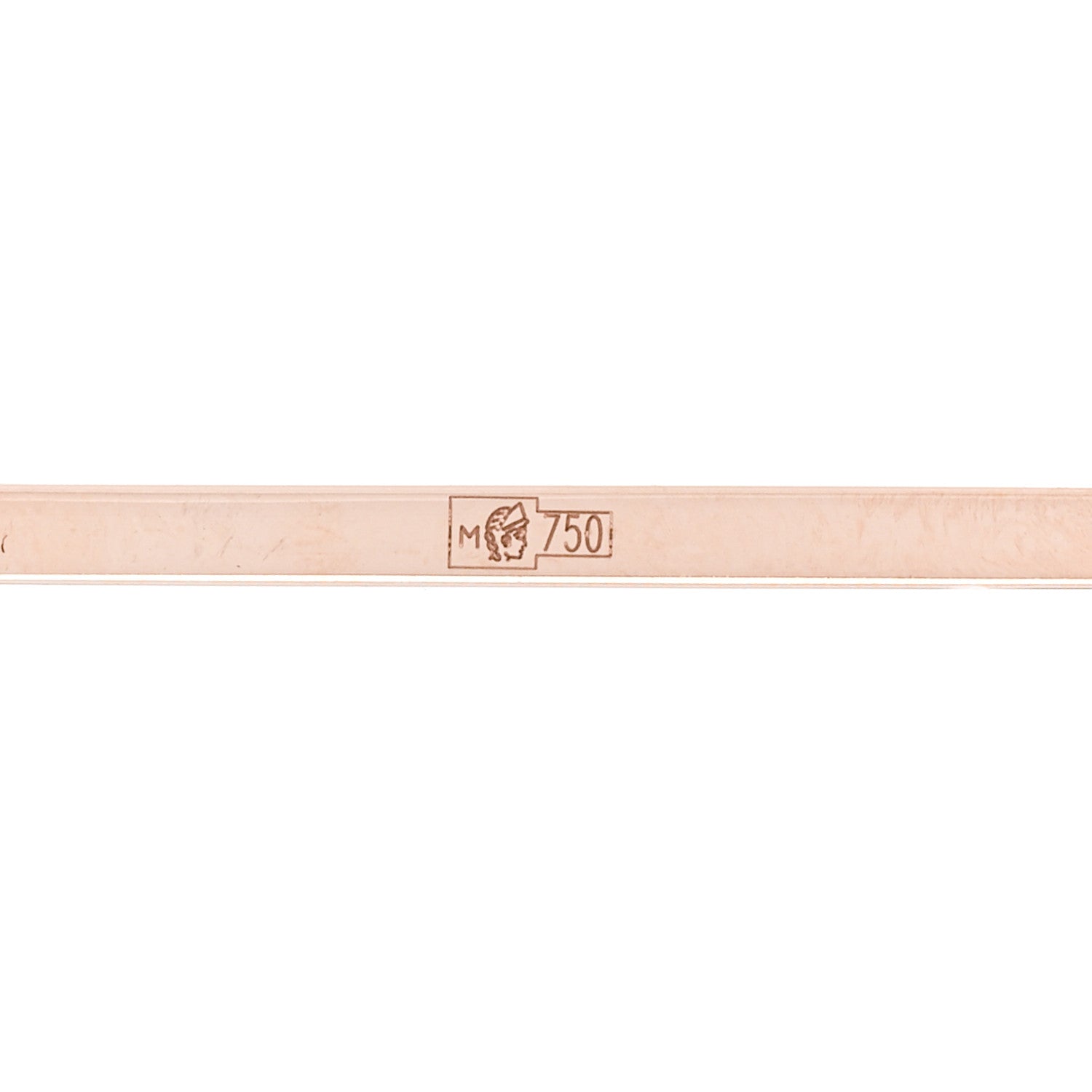18K Rose Gold T Elongated Wire Bar Earrings