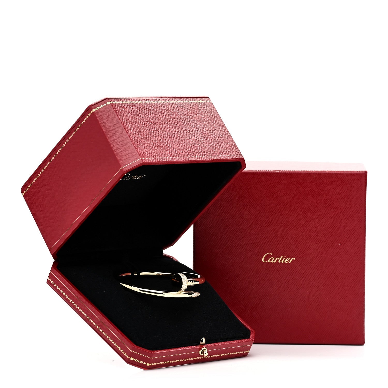 18K Yellow Gold Diamond Large Juste Un Clou Bracelet 18