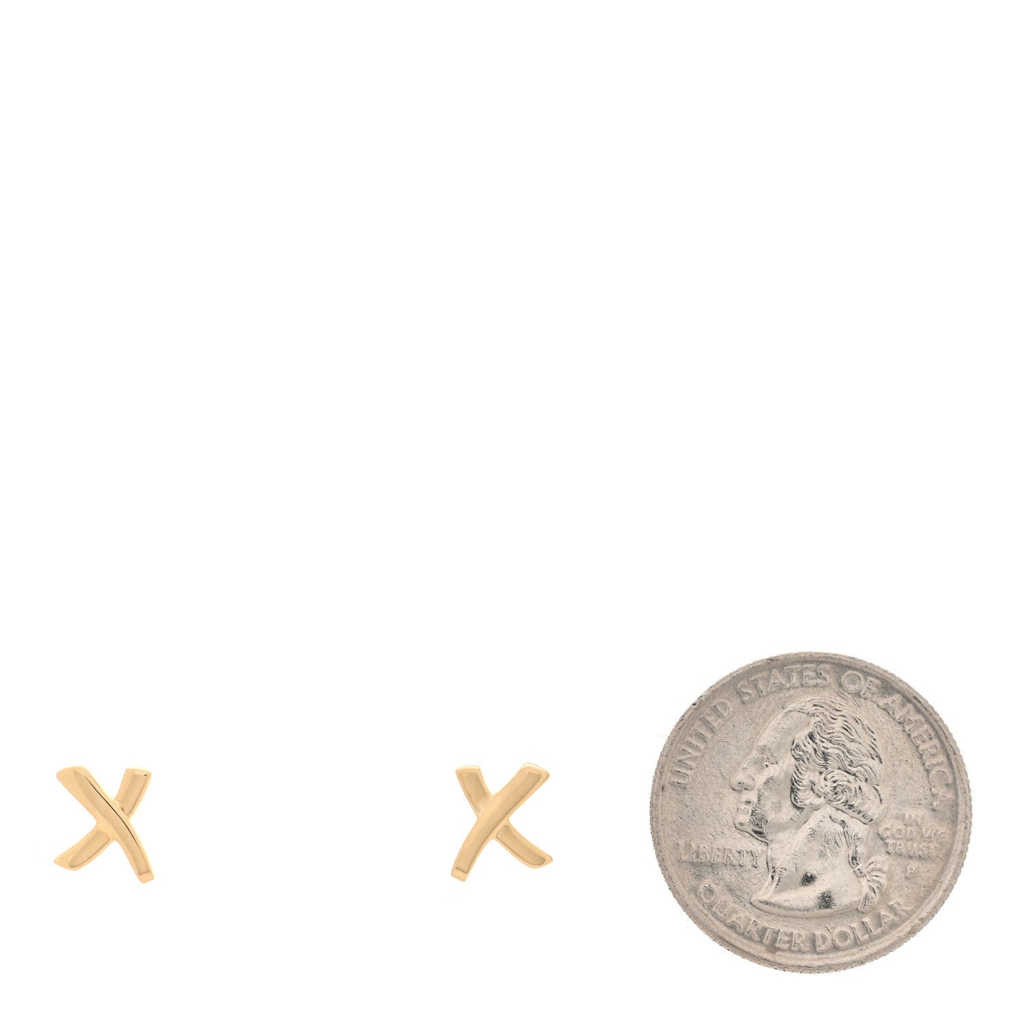 18K Yellow Gold Mini Paloma's Graffiti X Earrings