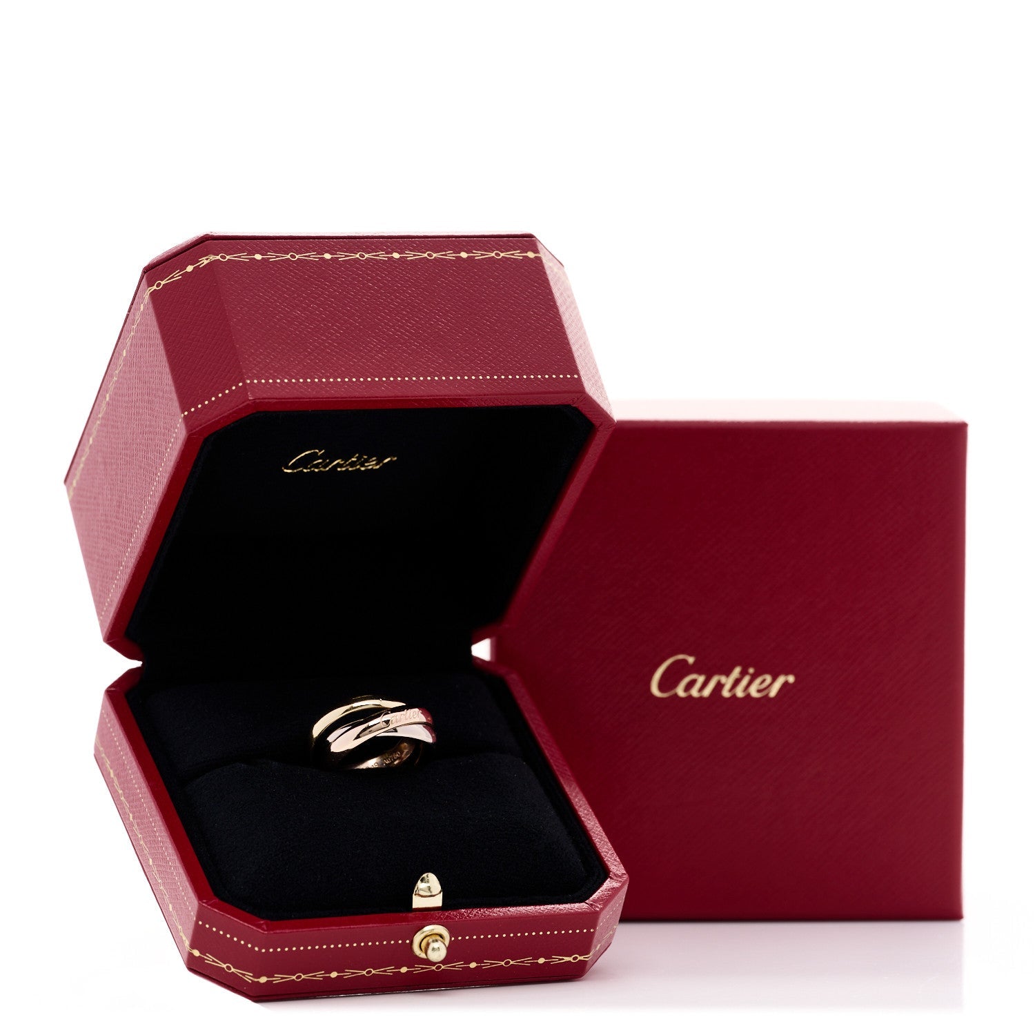 18K Pink Yellow White Gold Classic Trinity Ring 52 6