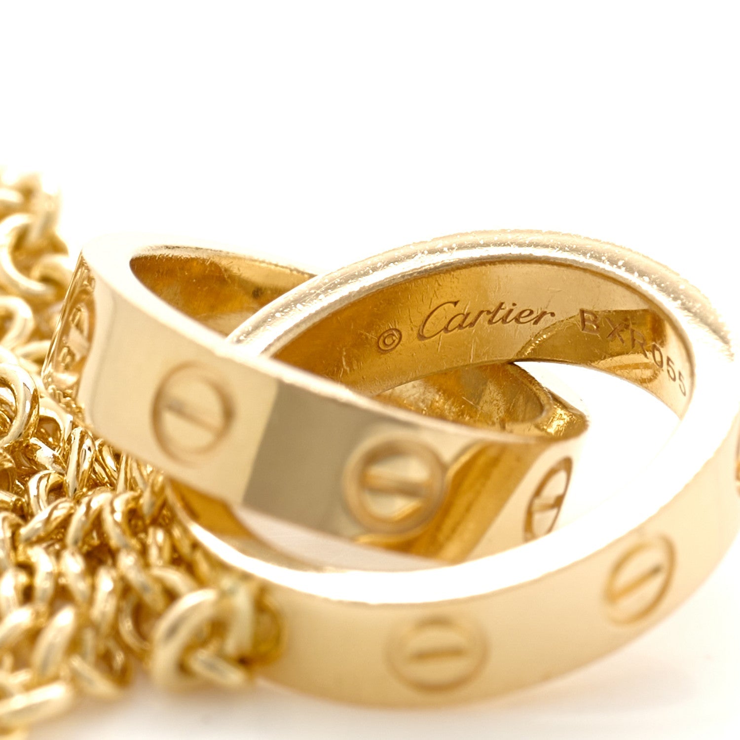 18K Yellow Gold Interlocking LOVE Necklace