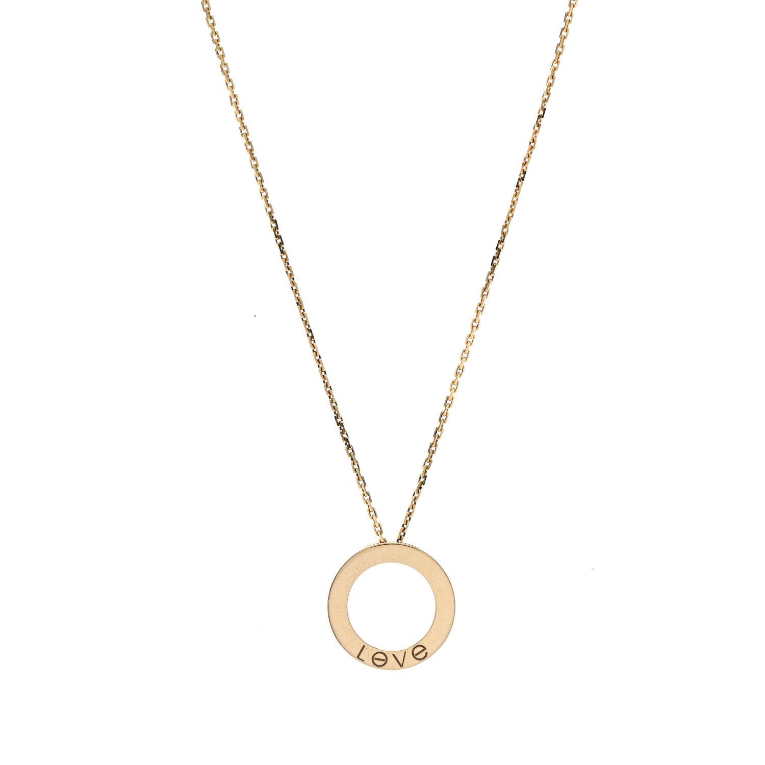 18K Yellow Gold LOVE Pendant Necklace