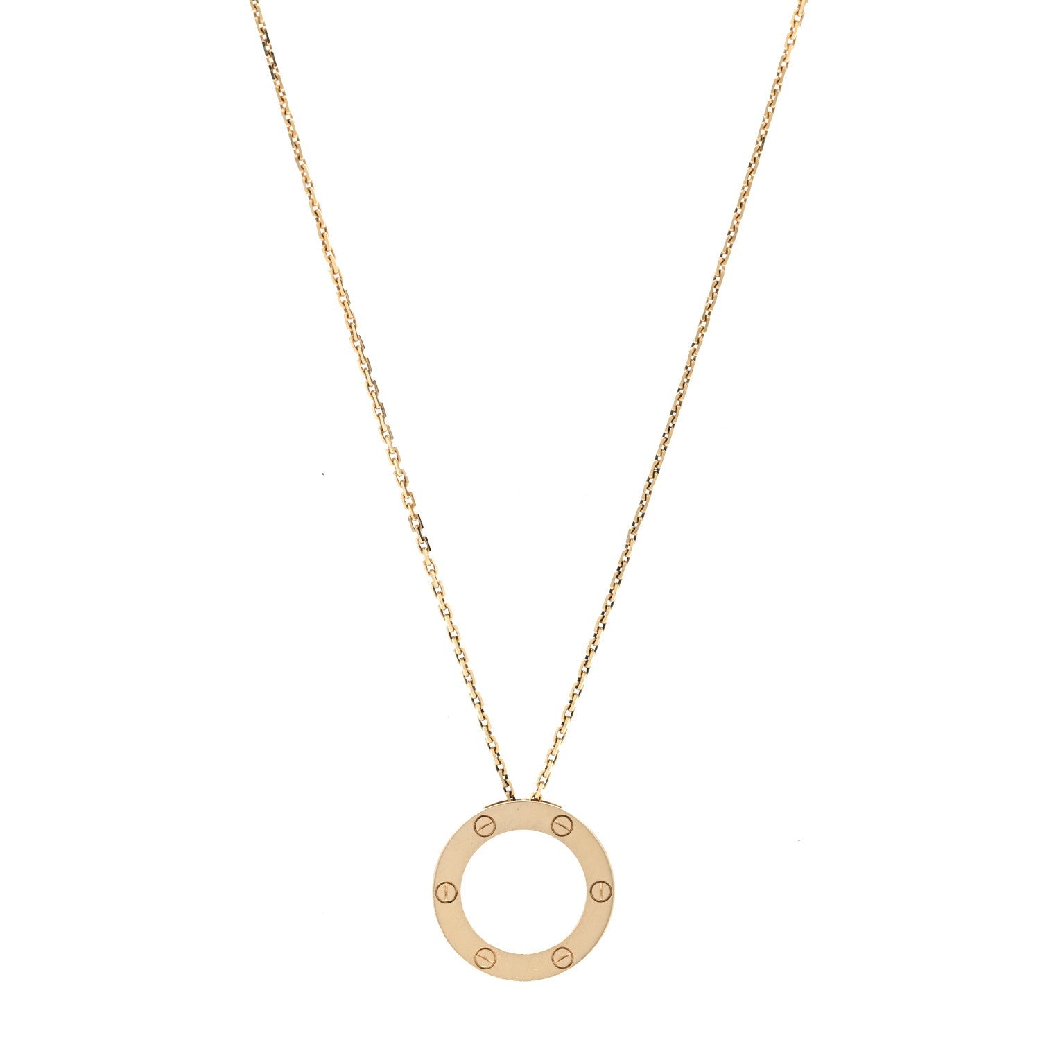 18K Yellow Gold LOVE Pendant Necklace