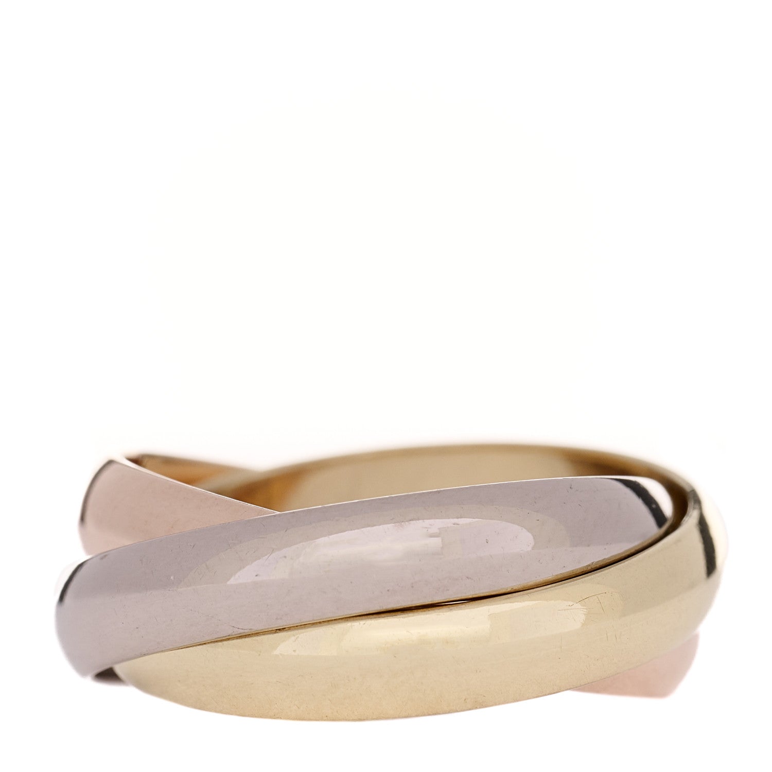 18K Pink Yellow White Gold Classic Trinity Ring 52 6