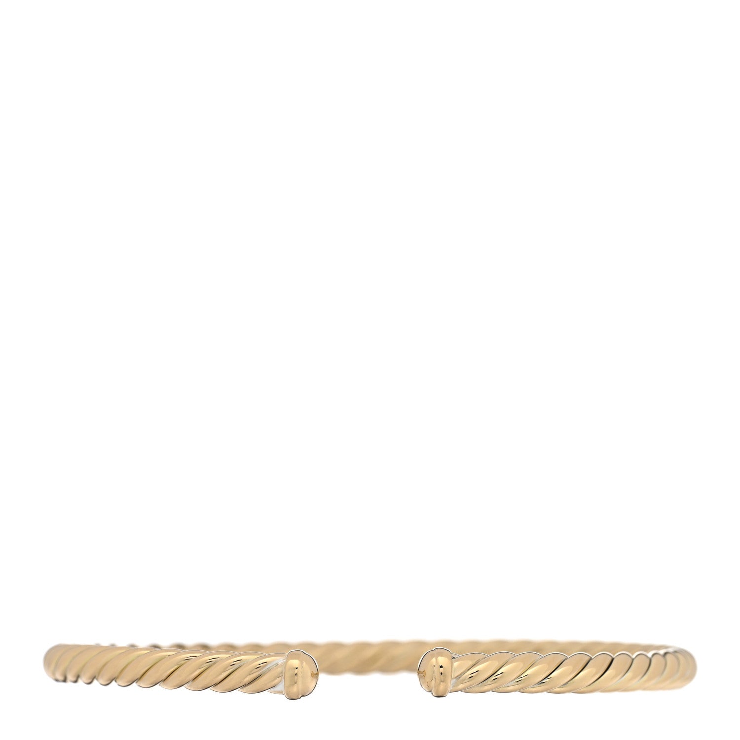 18K Yellow Gold 4mm Cablespira Flex Bracelet