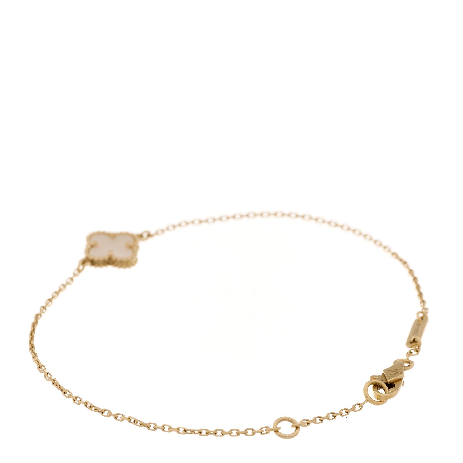 18K Yellow Gold Mother of Pearl Sweet Alhambra Bracelet