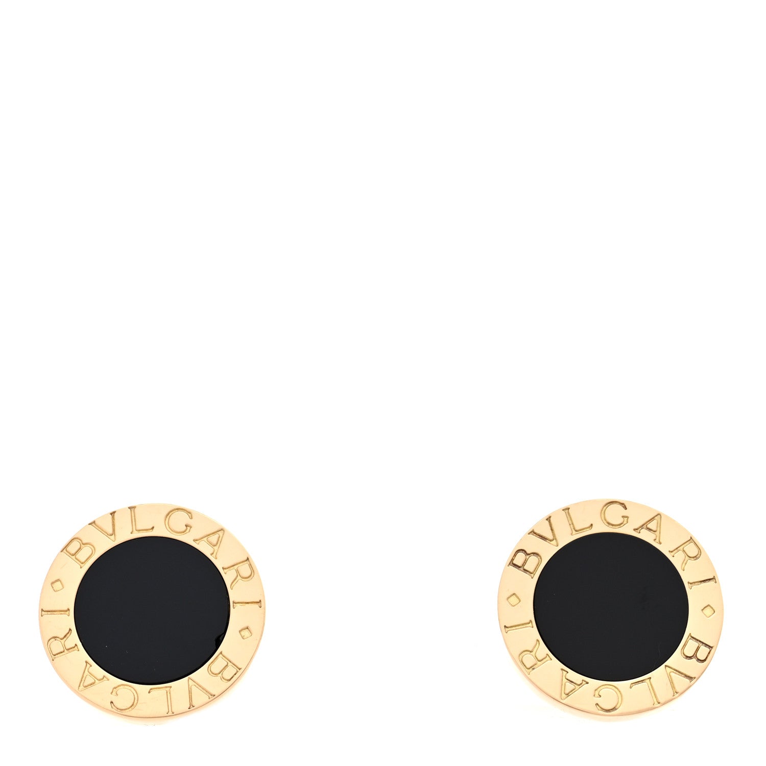 18K Yellow Gold Black Onyx BVLGARI BVLGARI Mens Dress Set