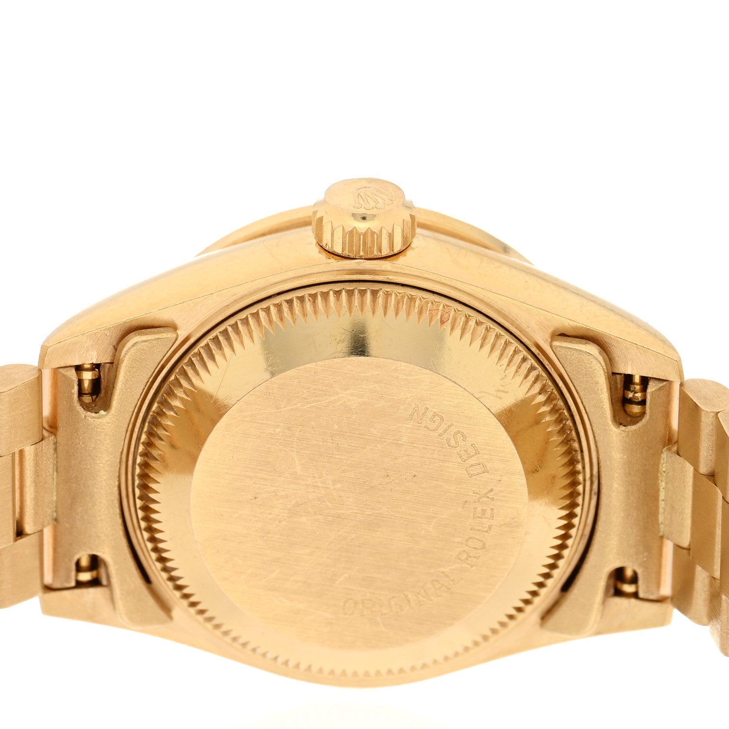 18K Yellow Gold Diamond Bezel Emerald 26mm Datejust President Watch Champagne 69078