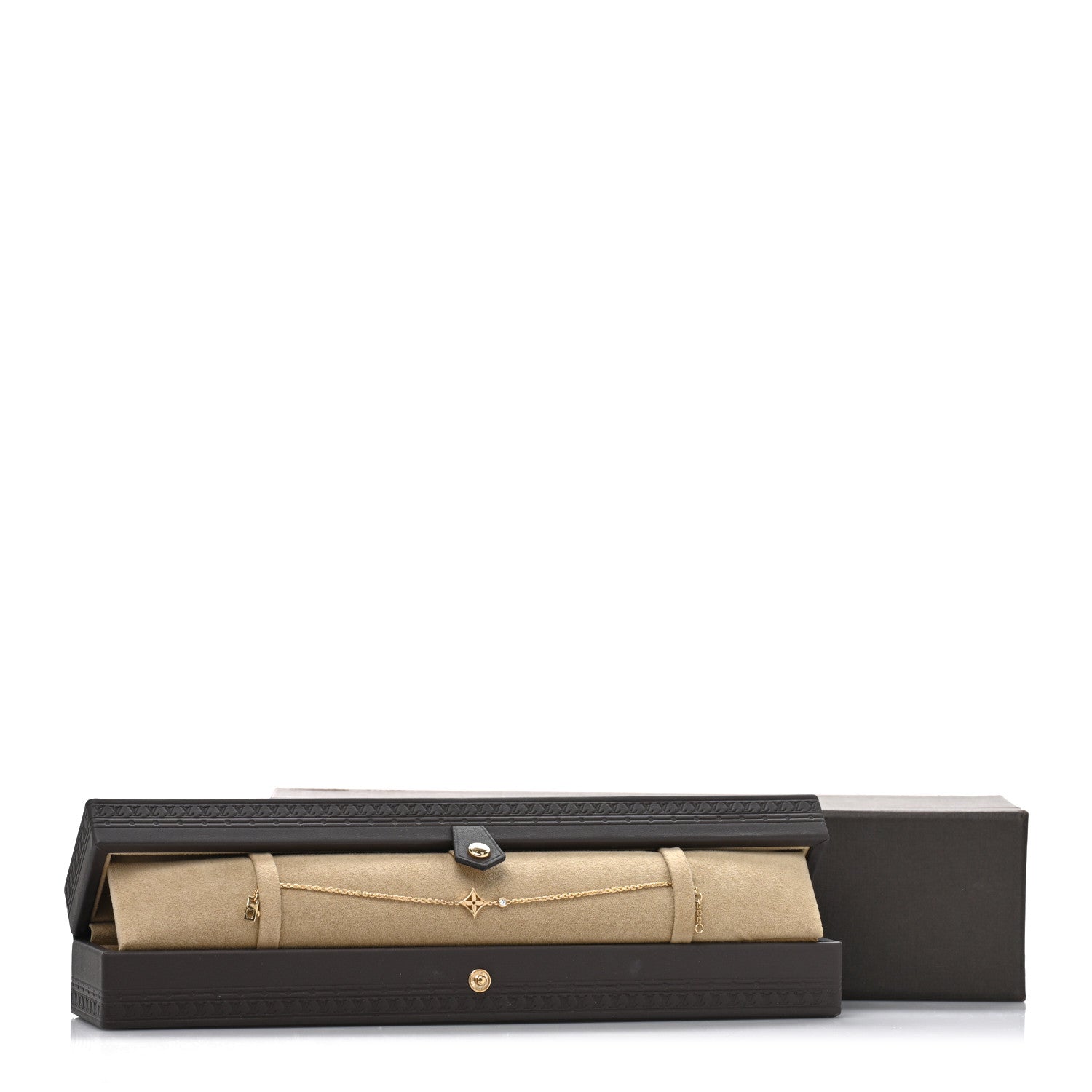 18K Yellow Gold Diamond Monogram Idylle Bracelet