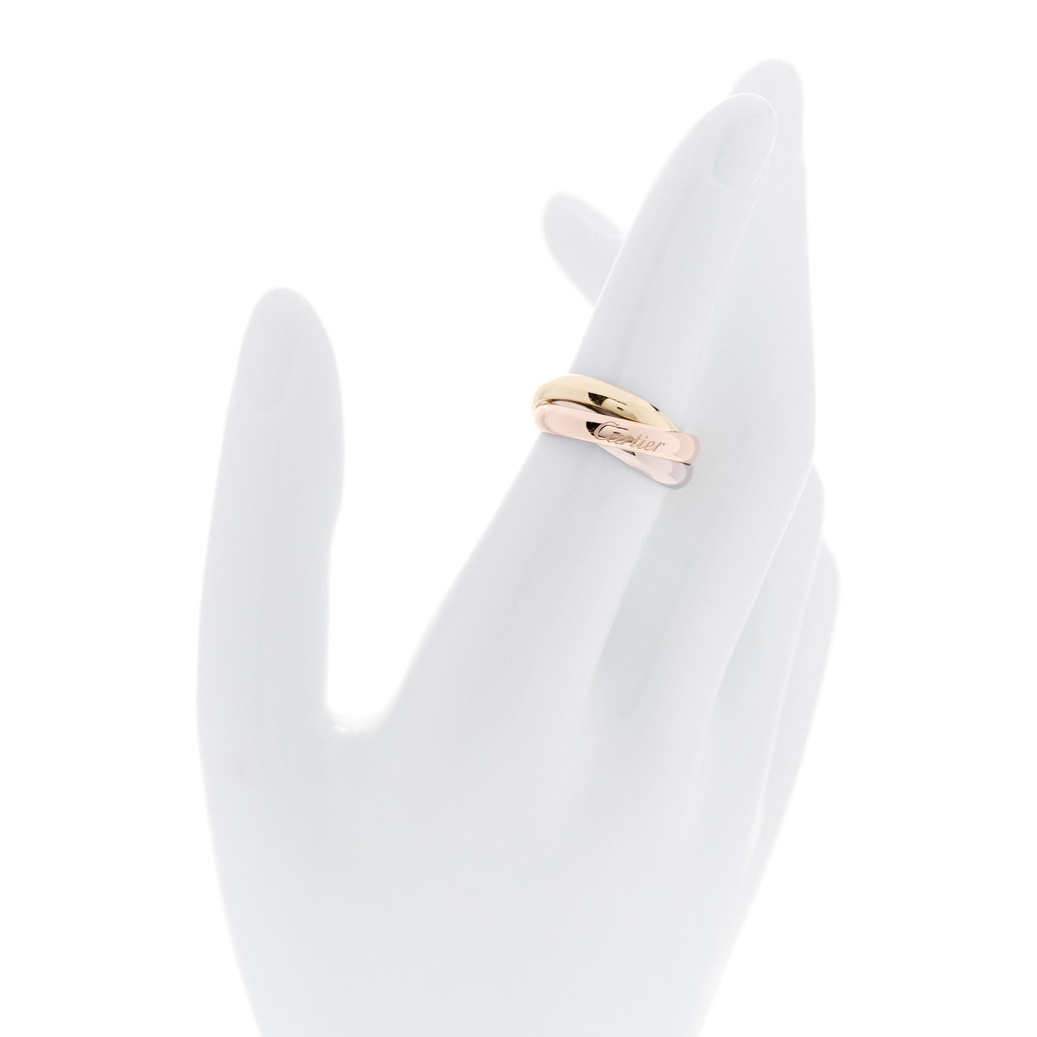 18K Pink Yellow White Gold Classic Trinity Ring 52 6