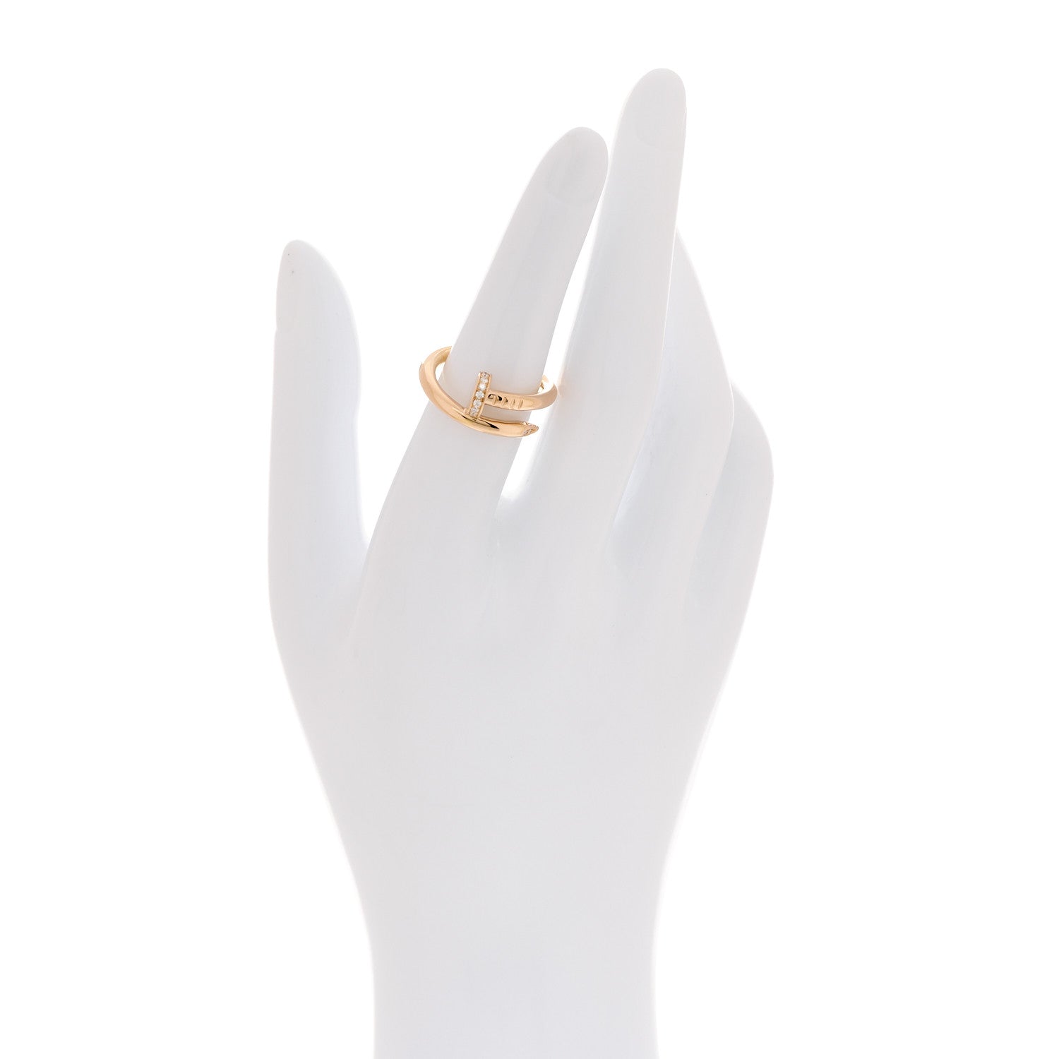 18K Pink Gold Diamond Juste Un Clou Ring 53 6.25