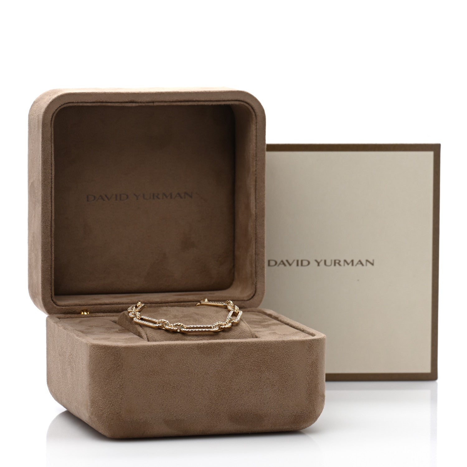 18K Yellow Gold Diamond 6.5mm Lexington Chain Bracelet