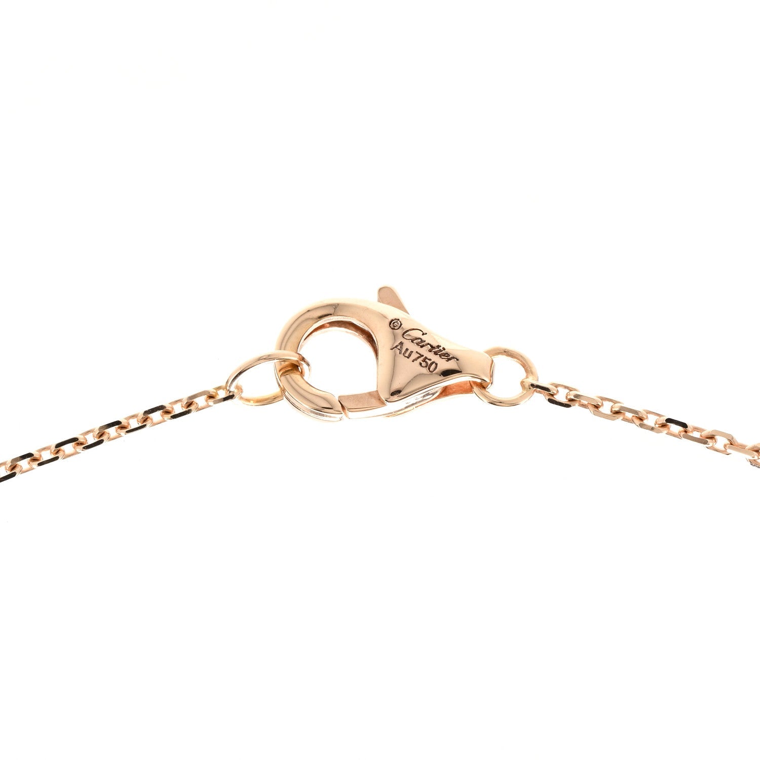 18K Pink Gold Diamond Pink Opal XS Amulette de Cartier Pendant Necklace