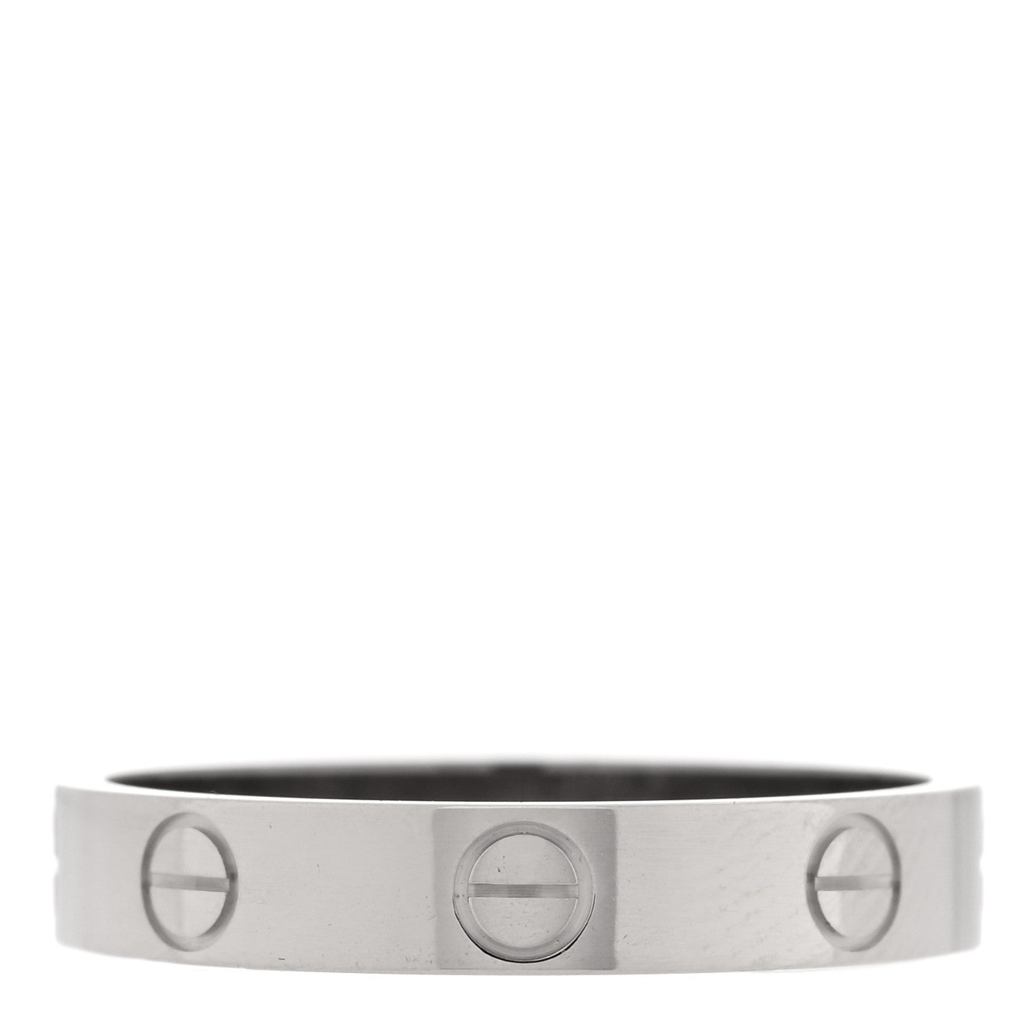 18K White Gold 3.5mm LOVE Wedding Band Ring 55 7.25