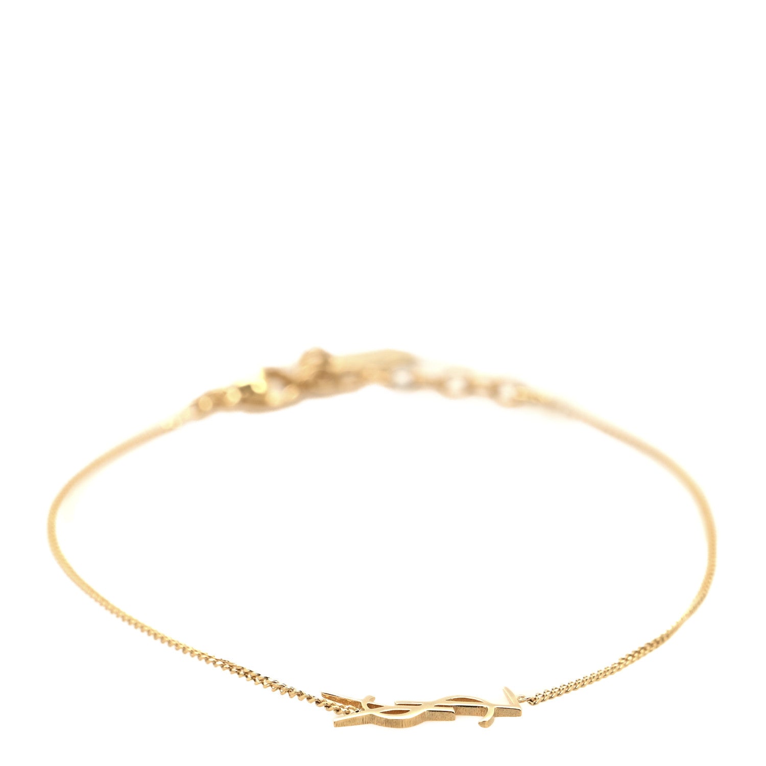Brass Monogram Charm Bracelet Gold