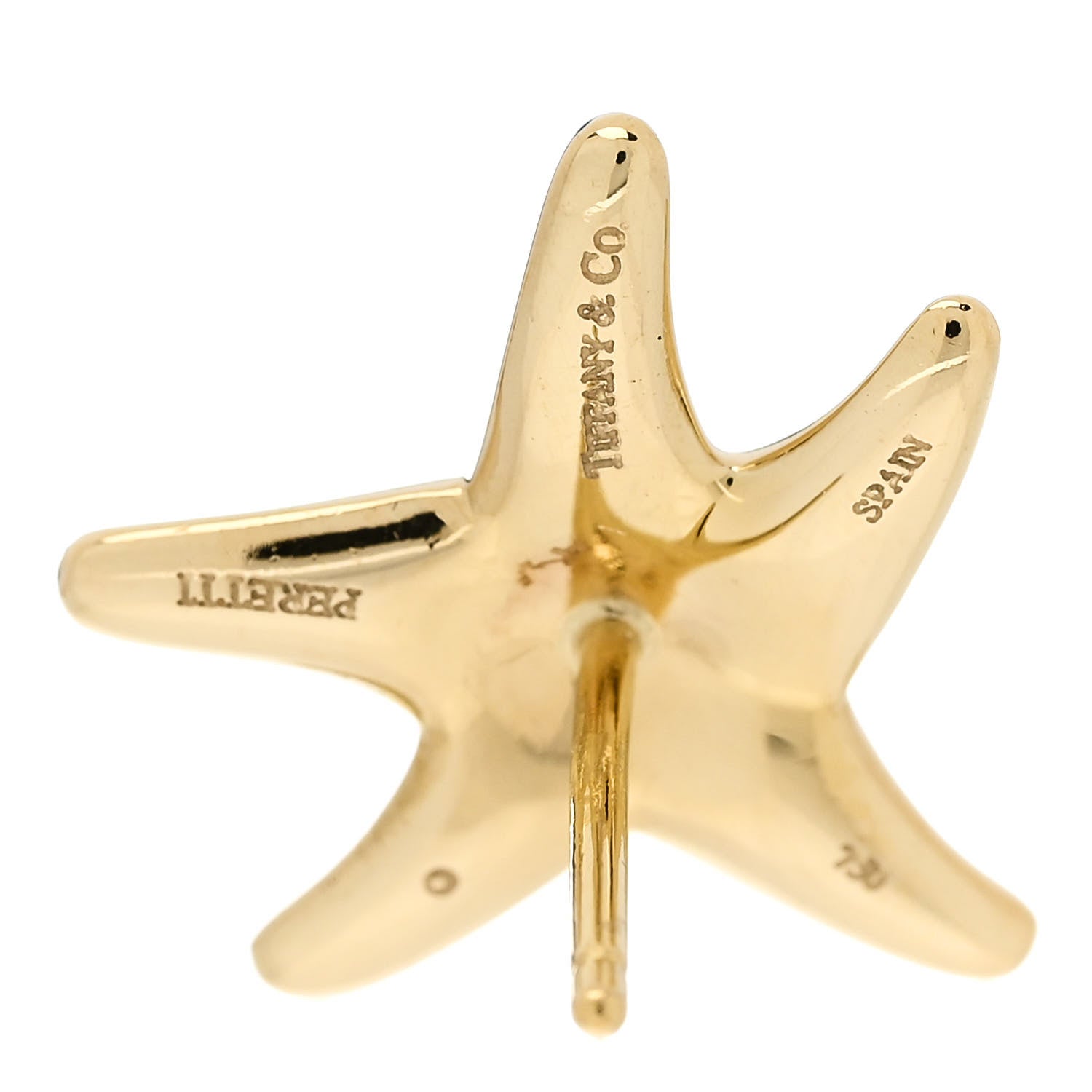 18K Yellow Gold Diamond Elsa Peretti Starfish Earrings
