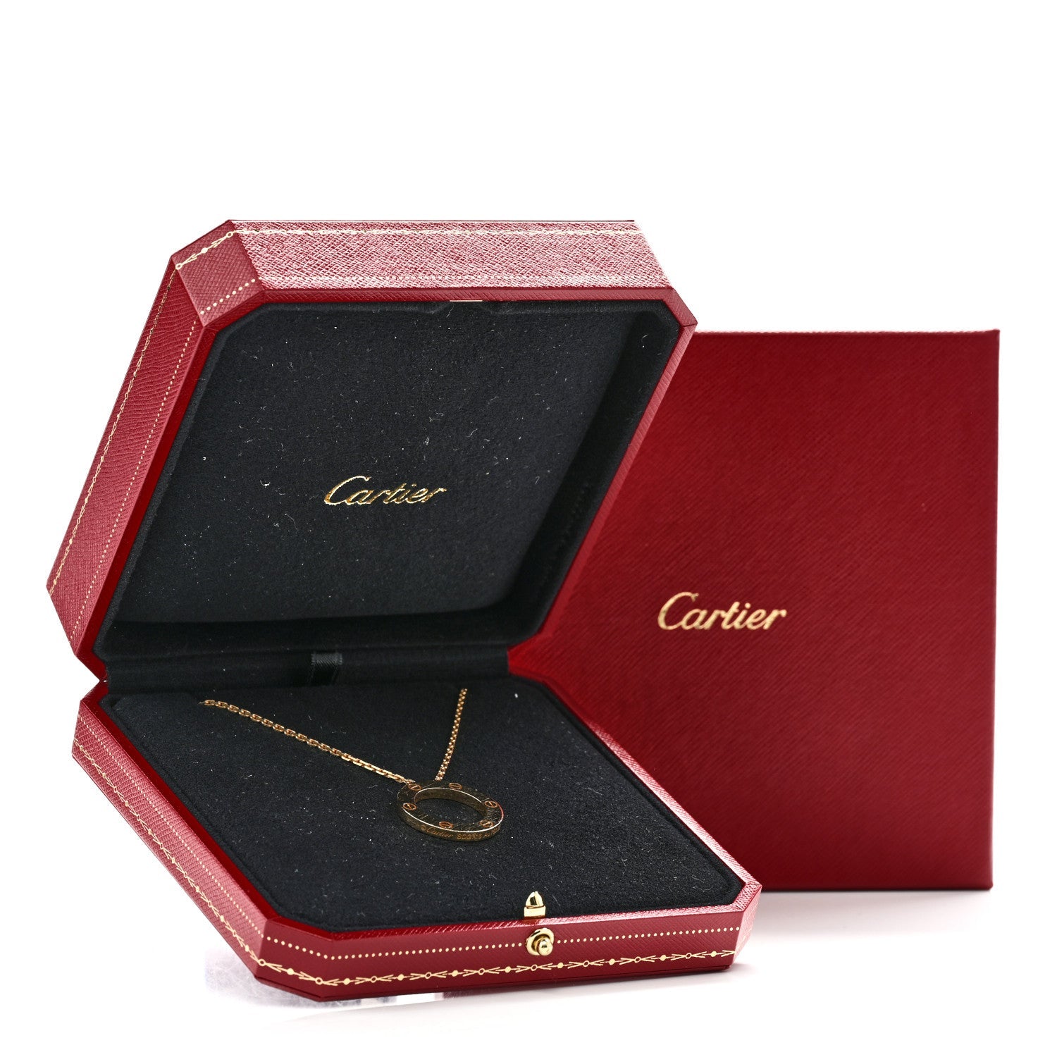 18K Yellow Gold LOVE Pendant Necklace