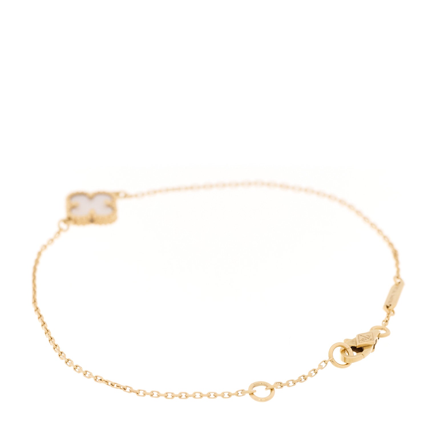 18K Yellow Gold Mother of Pearl Sweet Alhambra Bracelet