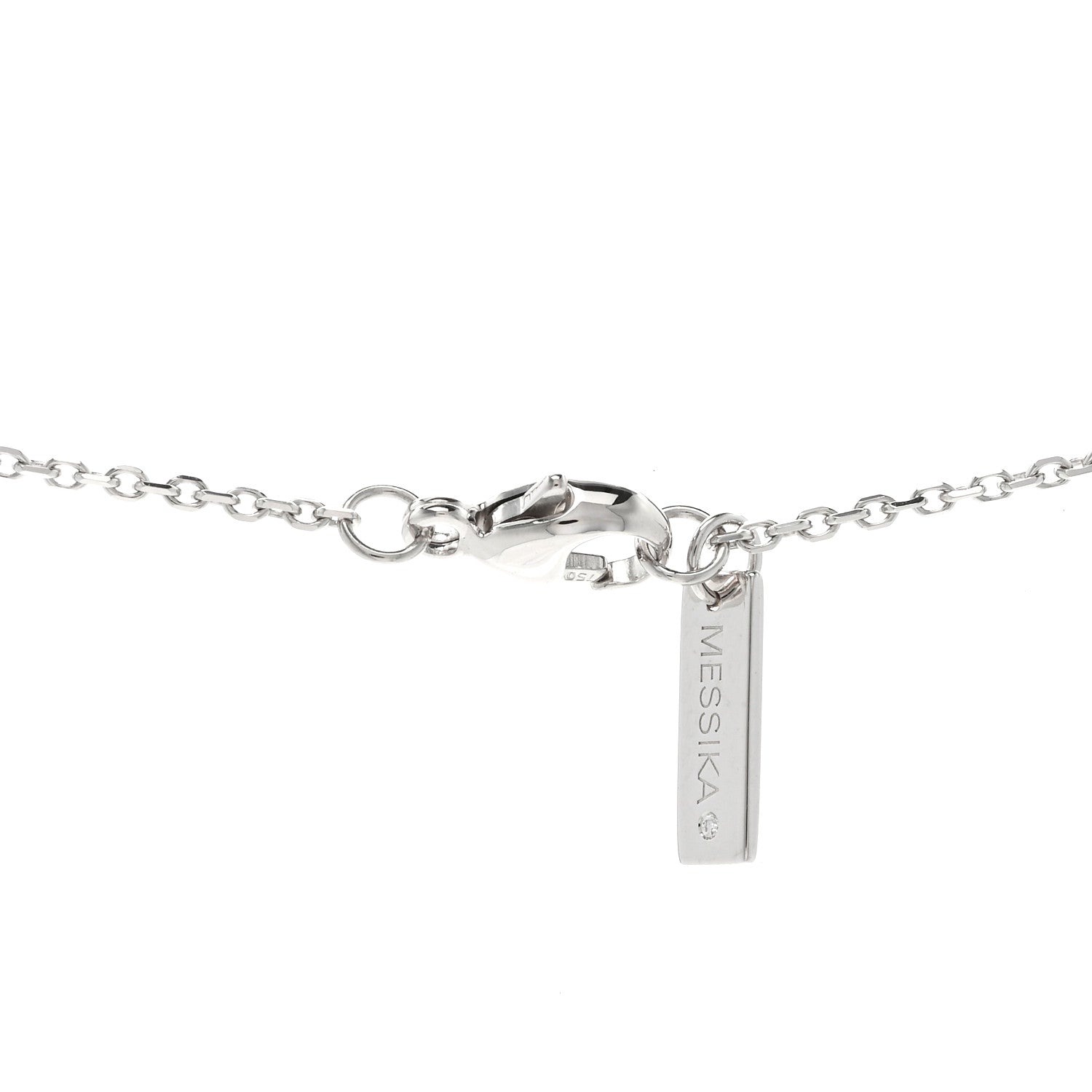 18K White Gold Diamond Baby Move Necklace