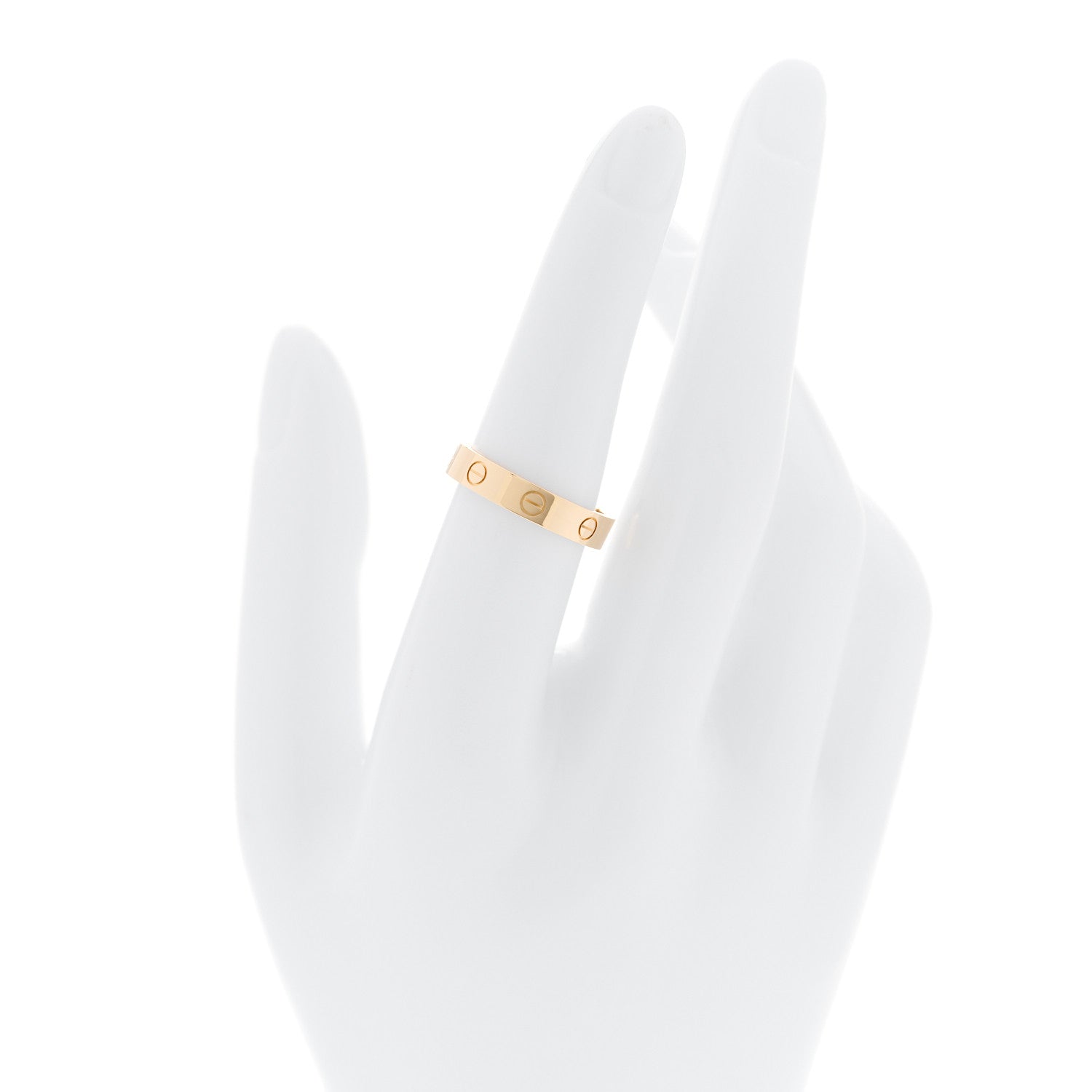 18K Yellow Gold Diamond 4mm LOVE Wedding Band Ring 54 6.75