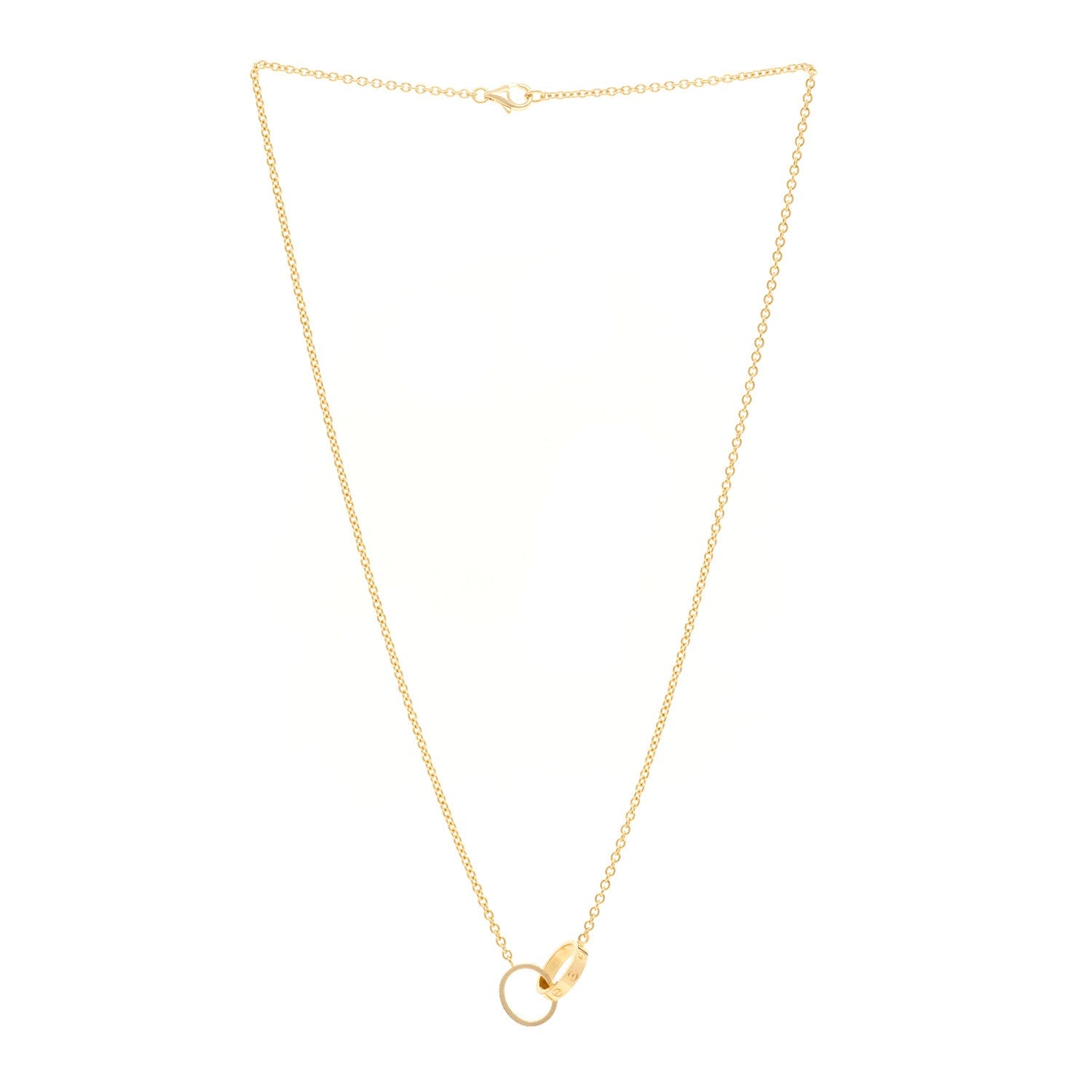 18K Yellow Gold Interlocking LOVE Necklace