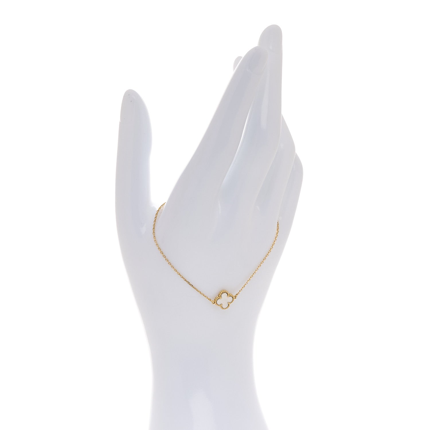 18K Yellow Gold Mother of Pearl Sweet Alhambra Bracelet