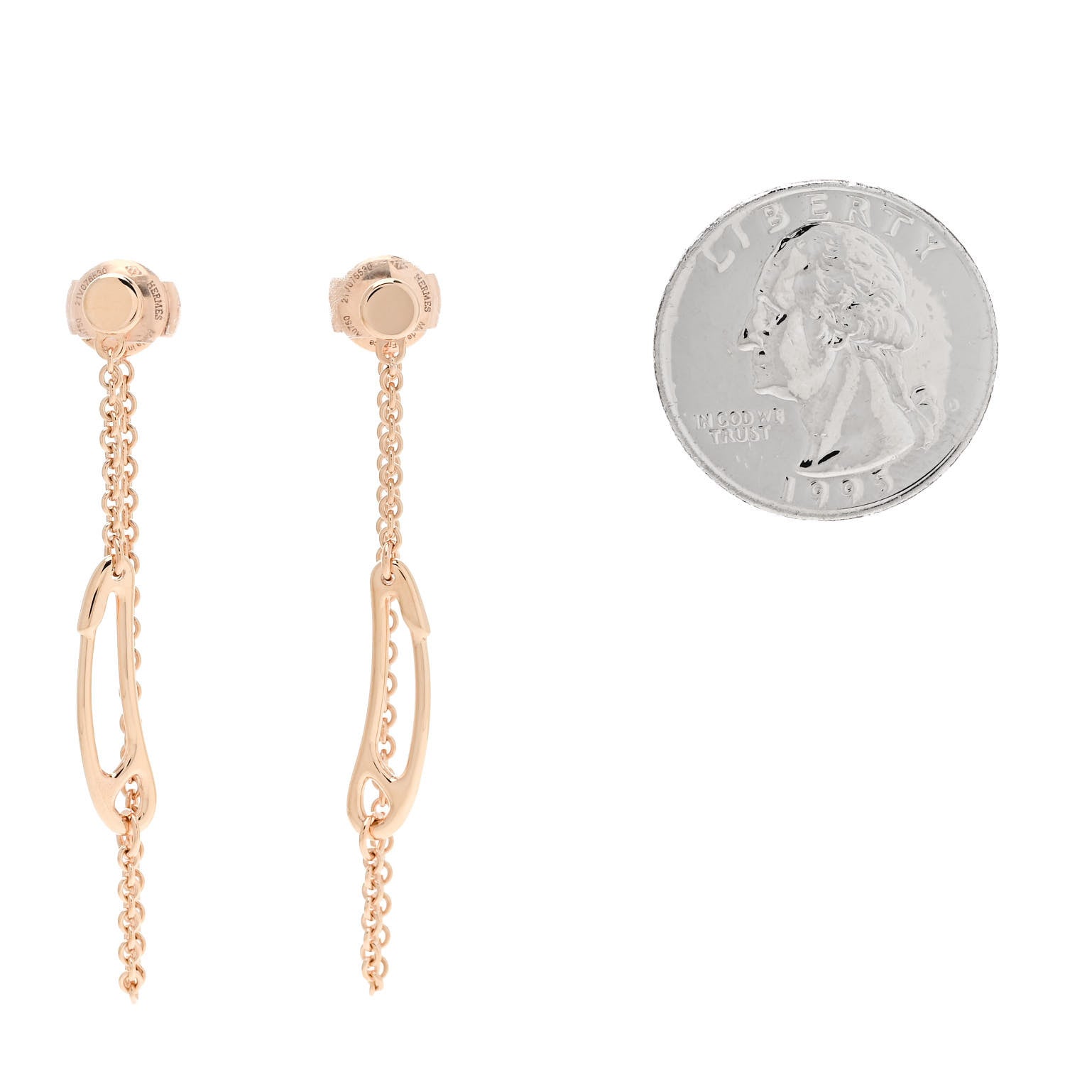 18K Rose Gold TPM Chaine D'Ancre Punk Earrings