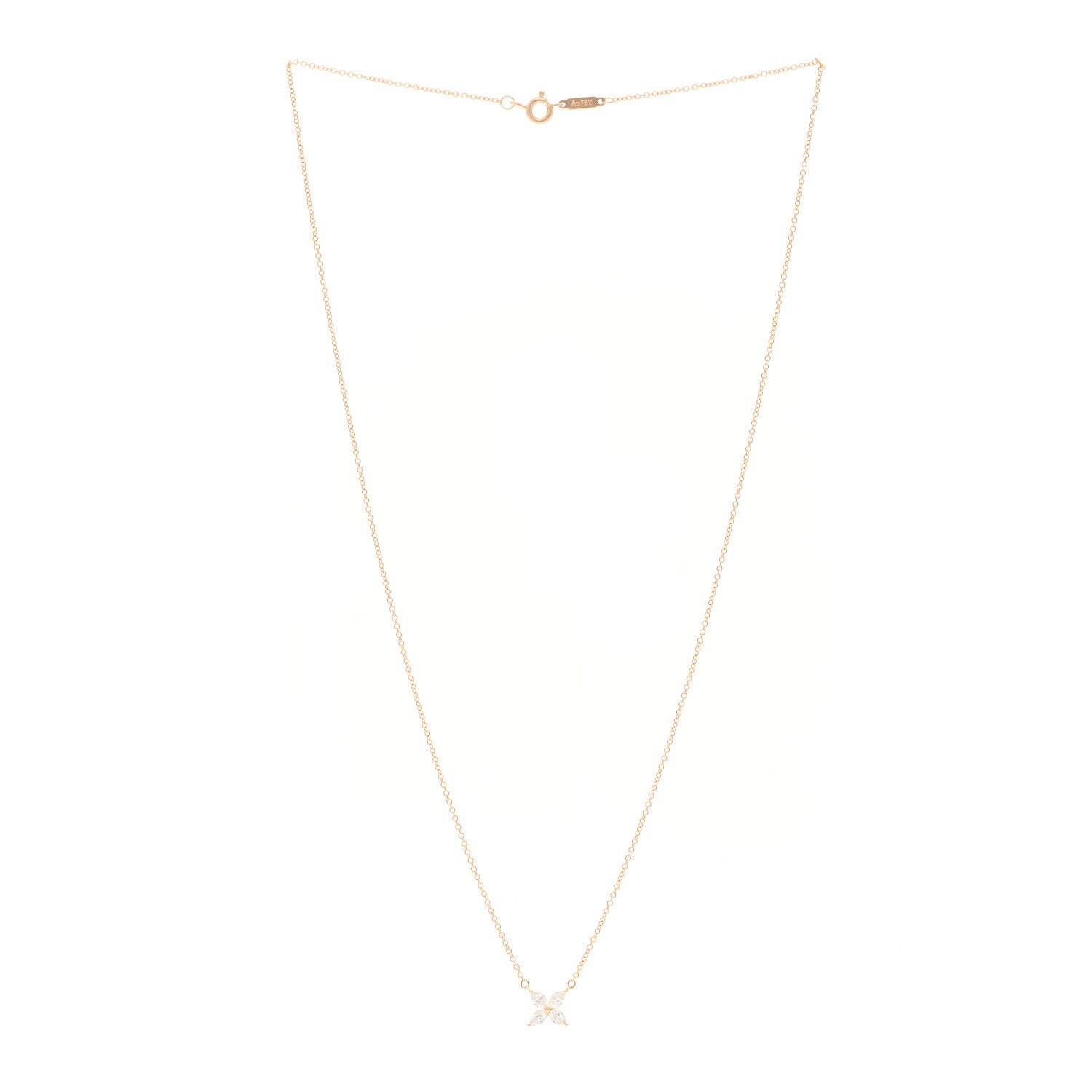 18K Rose Gold Diamond Small Victoria Necklace