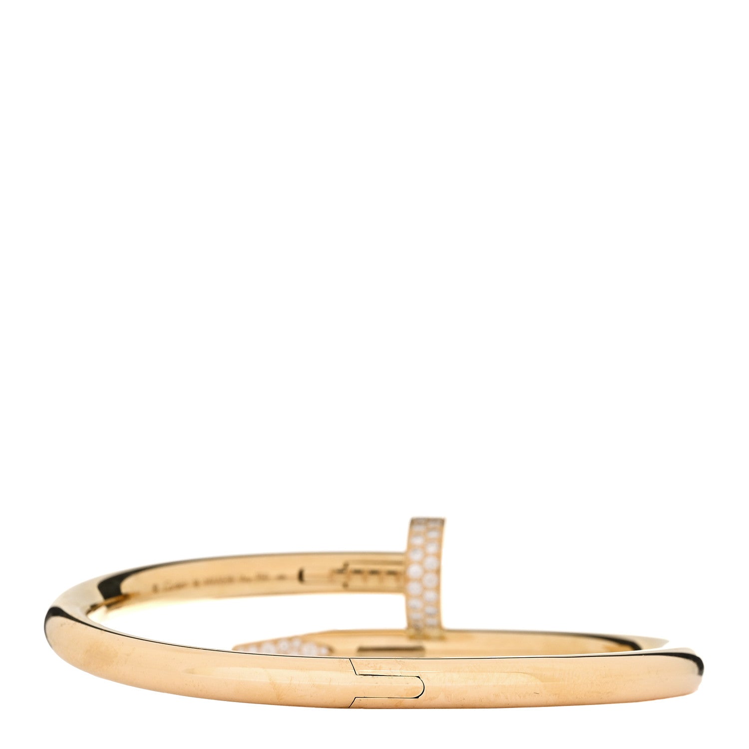 18K Yellow Gold Diamond Large Juste Un Clou Bracelet 18