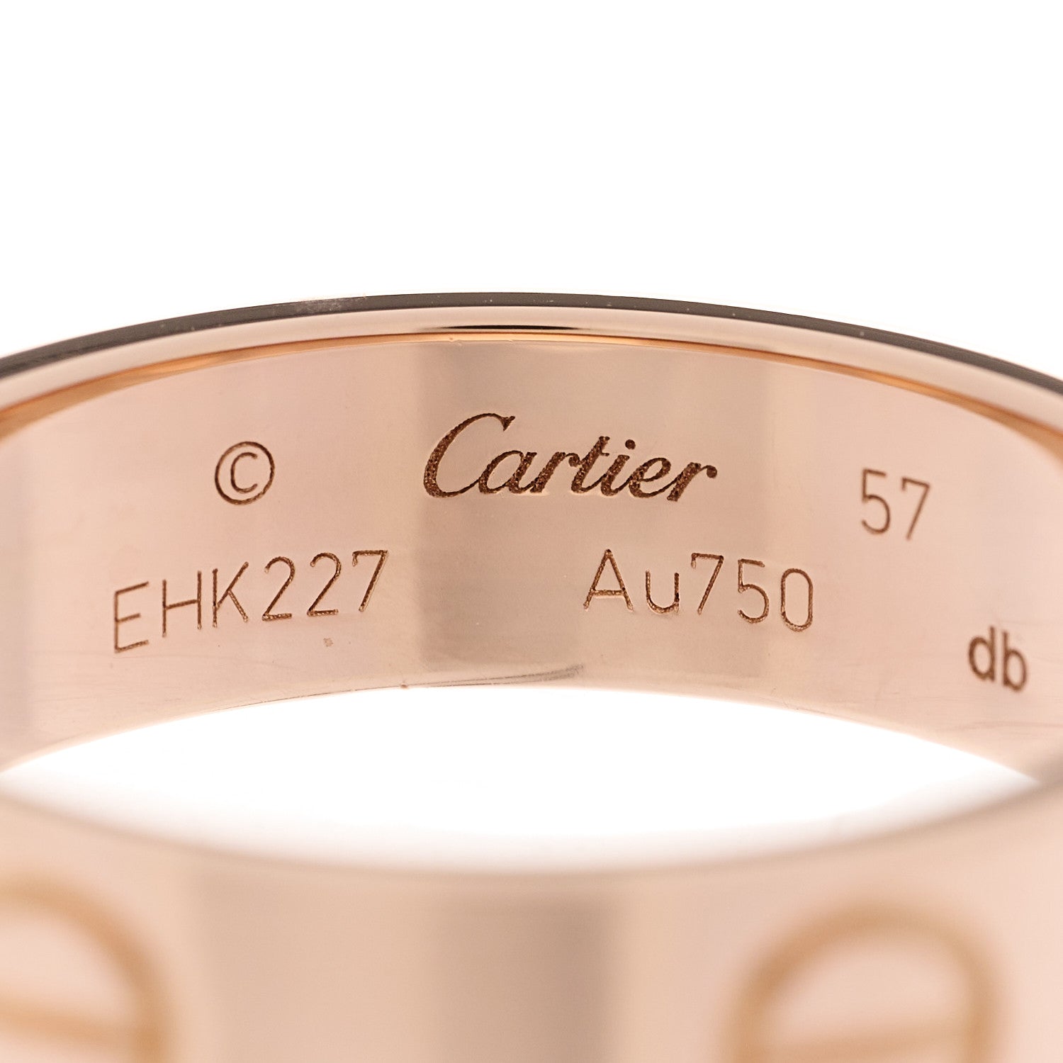 18K Pink Gold 5.5mm LOVE Ring 57 8