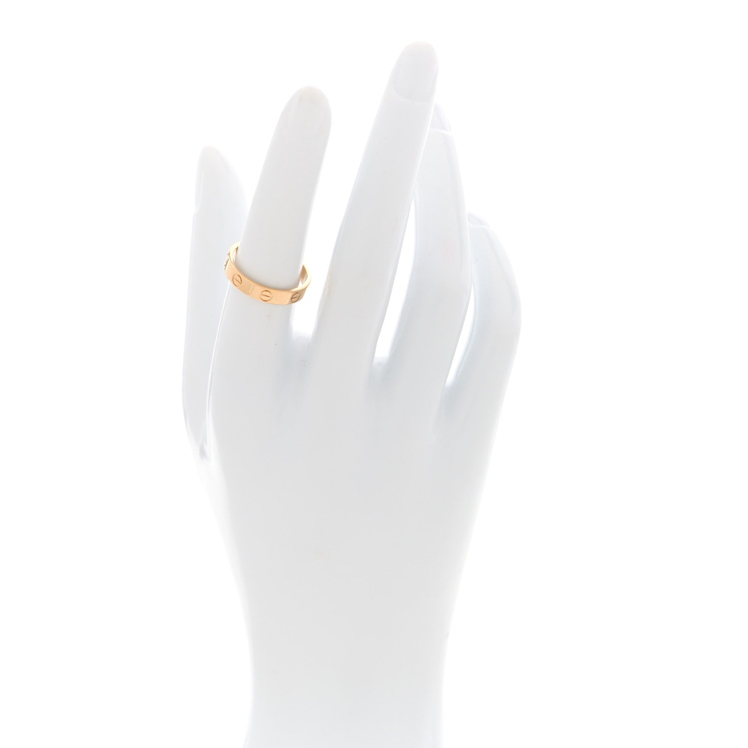 18K Yellow Gold 3.5mm LOVE Wedding Band Ring 53 6.5