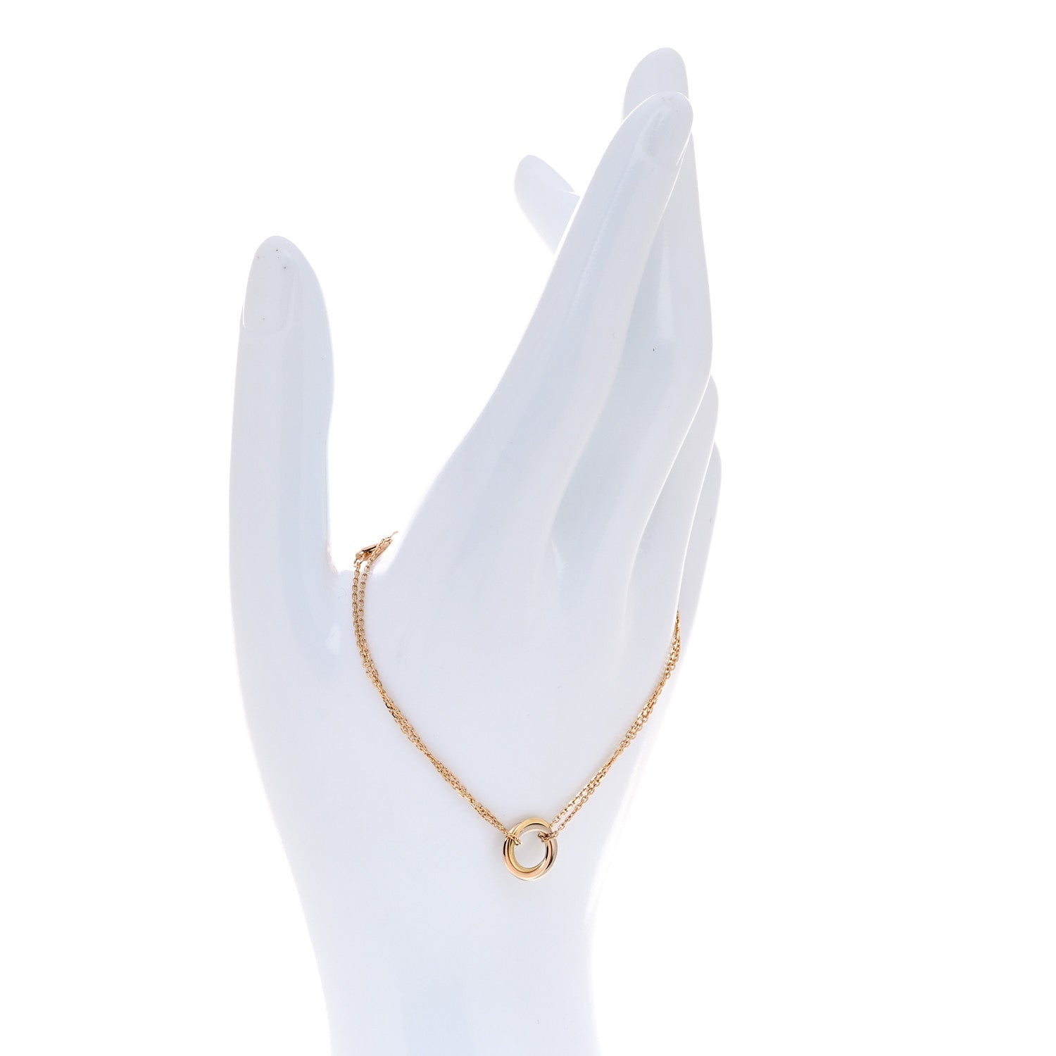 18K Pink Yellow White Gold Trinity Bracelet