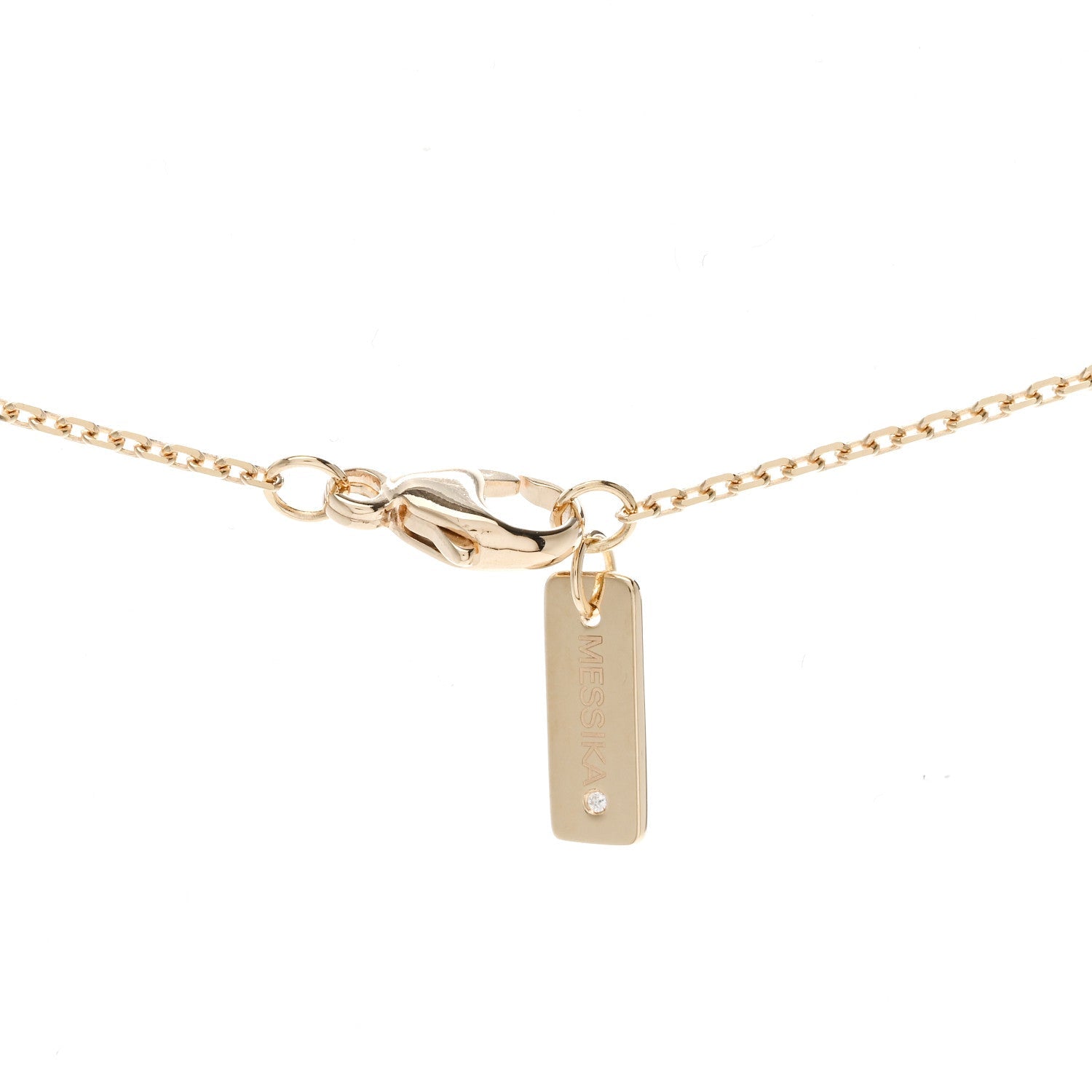 18K Yellow Gold Diamond Move Uno Pave Necklace