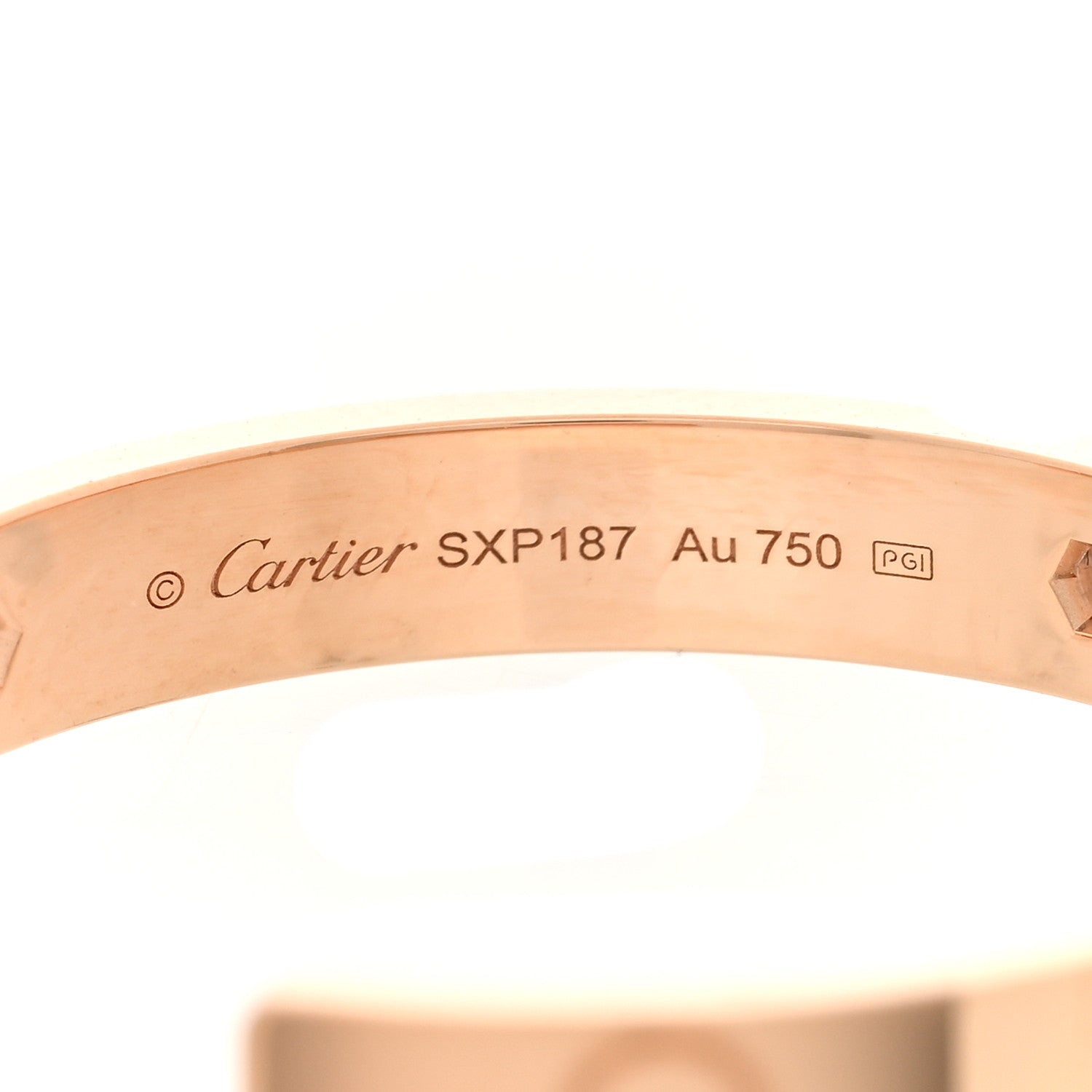 18K Pink Gold 3 Diamond 3.5mm LOVE Hoop Earrings