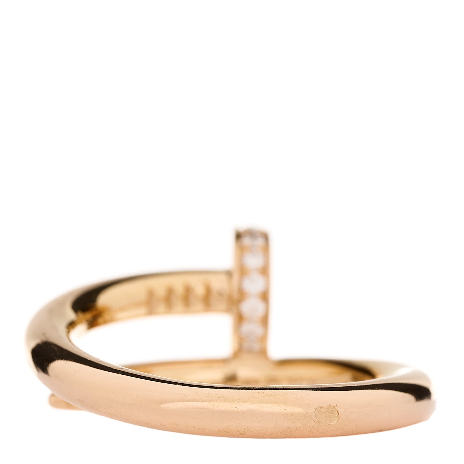 18K Pink Gold Diamond Juste Un Clou Ring 53 6.25
