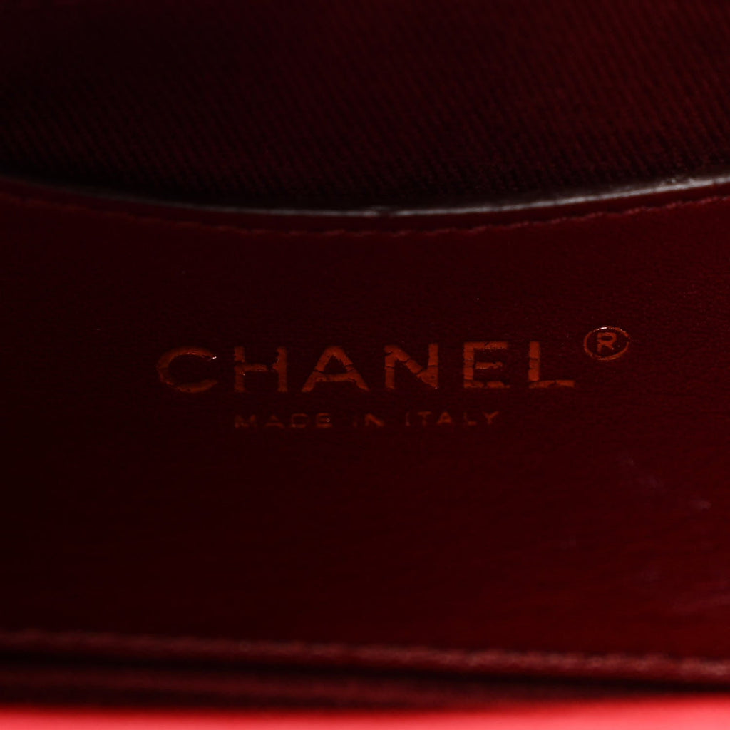 Lambskin Quilted Medium Just Mademoiselle Red