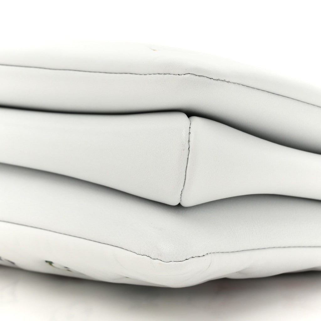 Lambskin Embossed Monogram LV Garden Coussin PM Cream