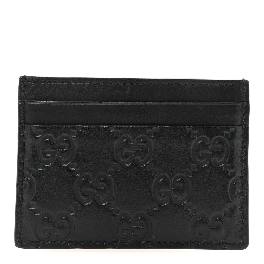 Guccissima Card Holder Black