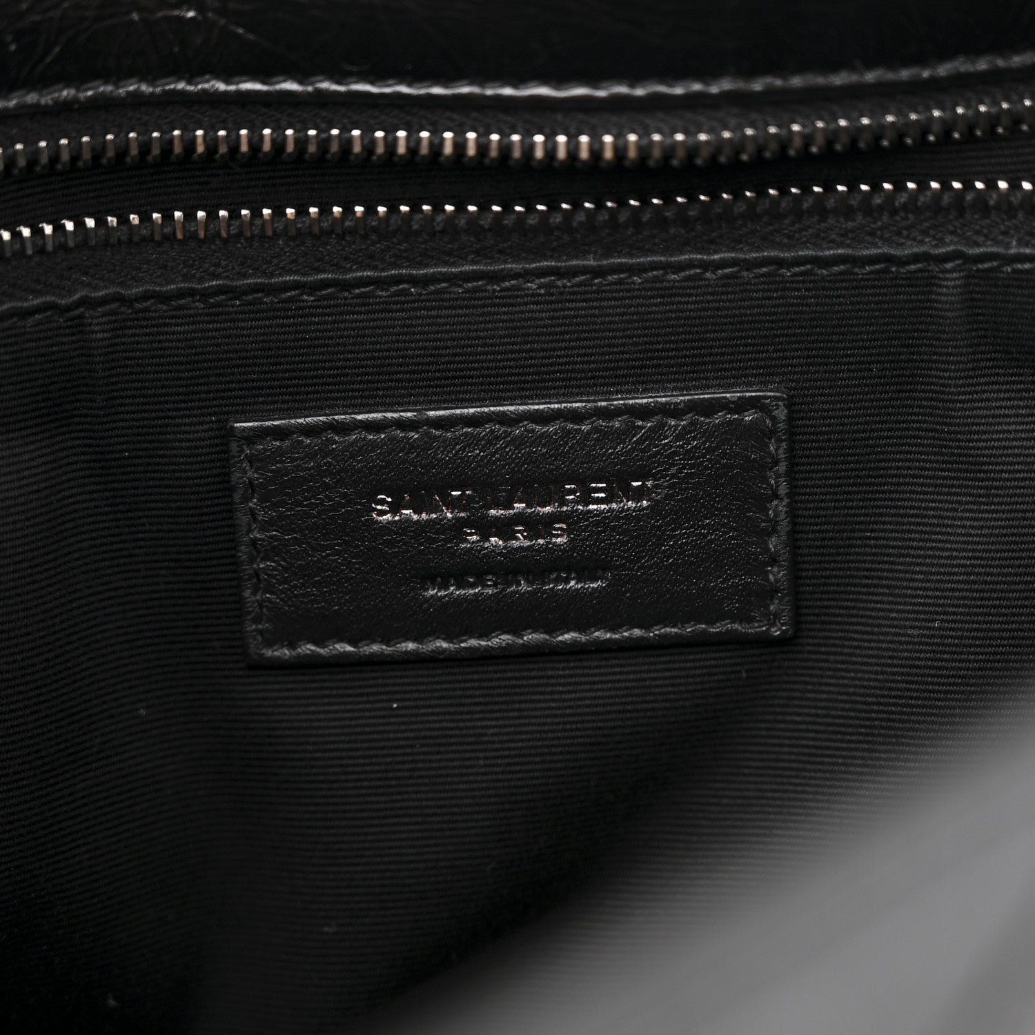 Crinkled Calfskin Matelasse Monogram Medium Niki Chain Satchel Black