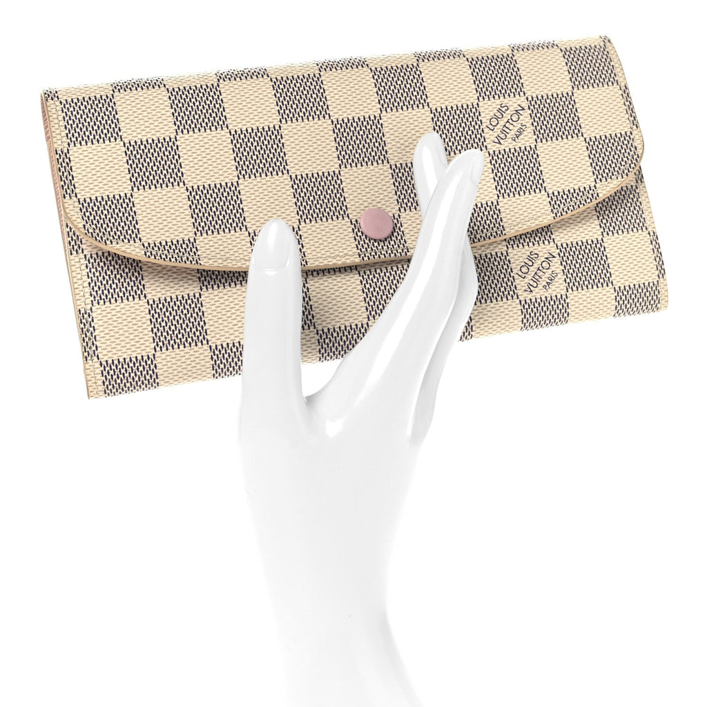 Damier Azur Emilie Wallet Rose Ballerine