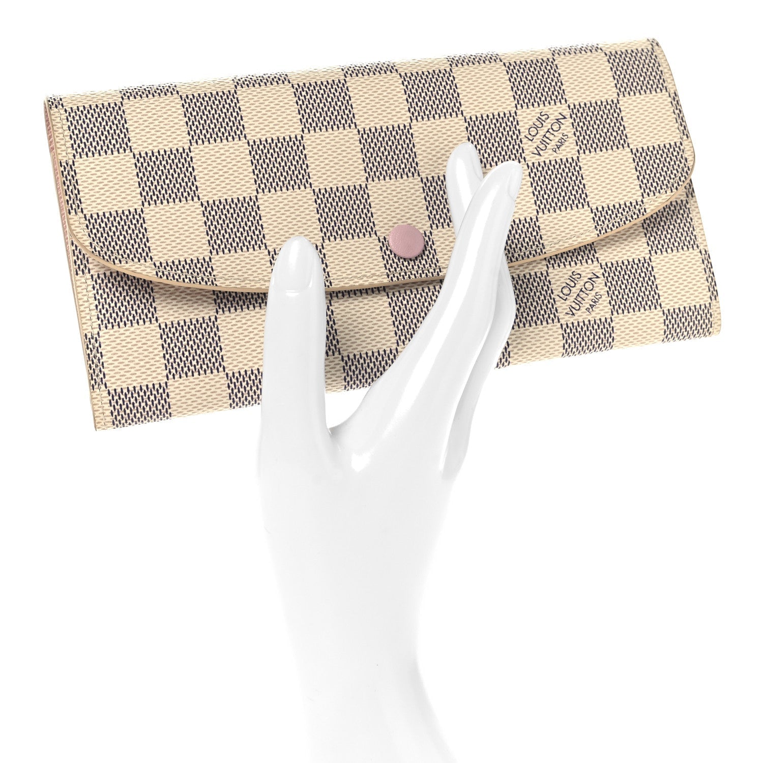Damier Azur Emilie Wallet Rose Ballerine