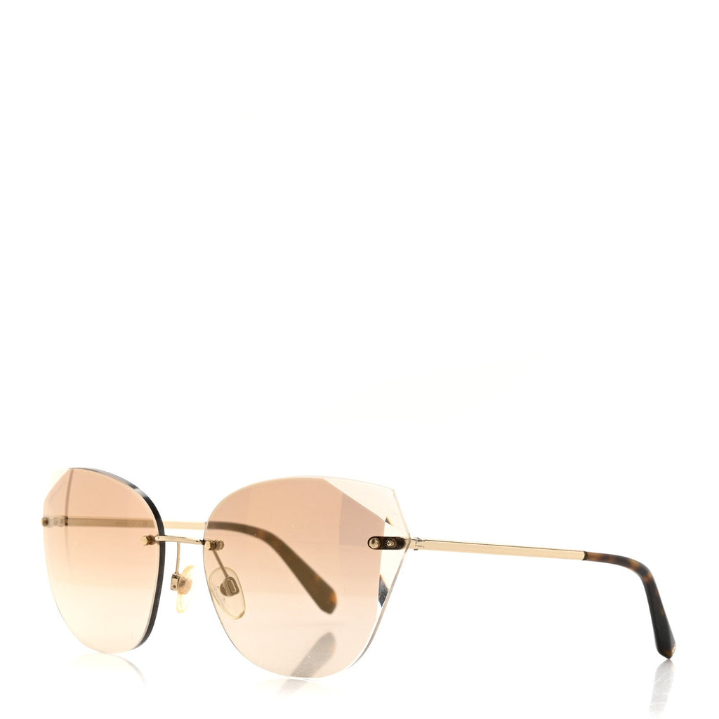 Metal Cat Eye Sunglasses 4237  Gold