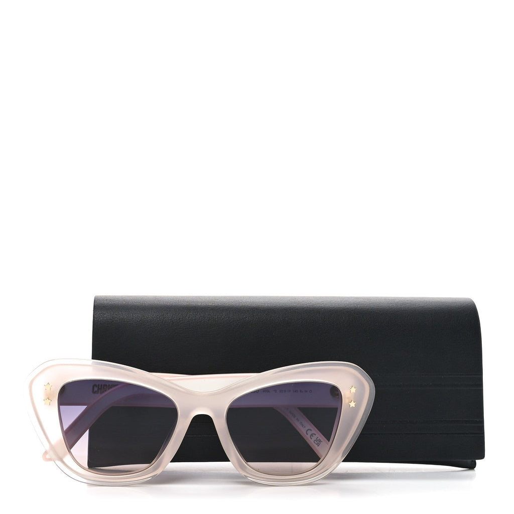 Diorpacific B3U Cat Eye Sunglasses White Pink