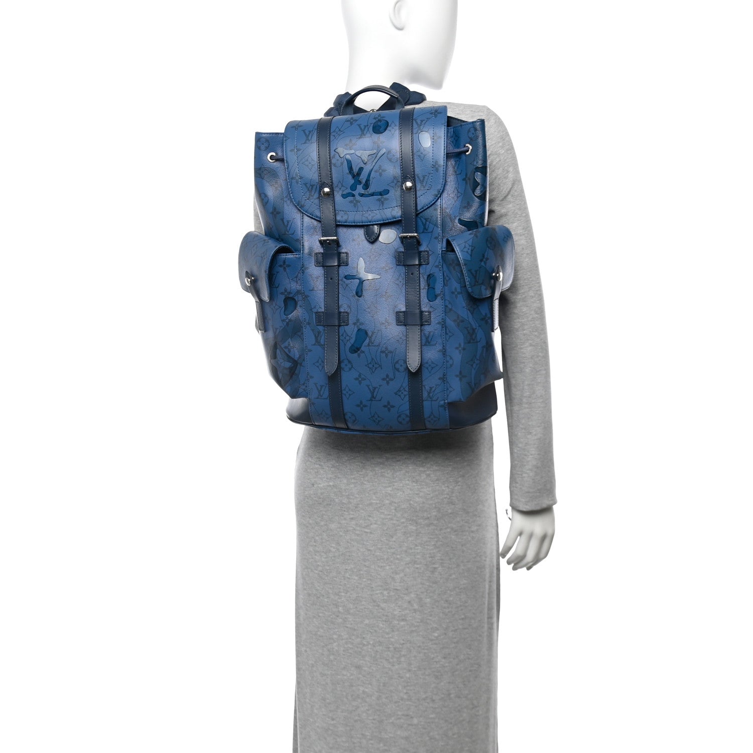 Monogram Aquagarden Christopher MM Backpack Abyss Blue