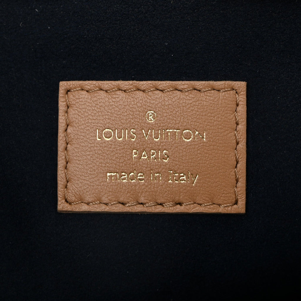 Lambskin Embossed Monogram Coussin PM Taupe